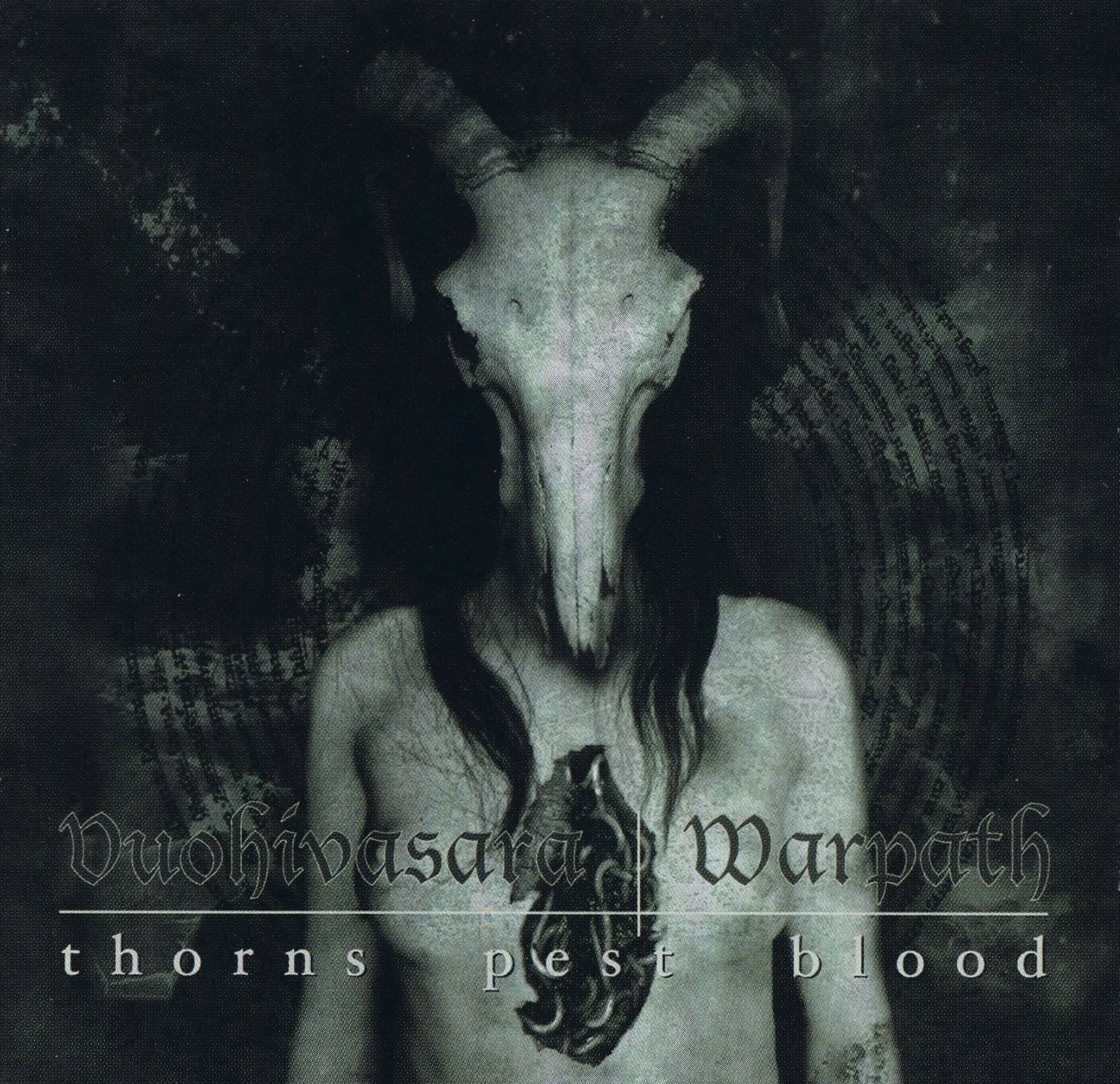 Official album cover art for the release Thorns Pest Blood by Vuohivasara