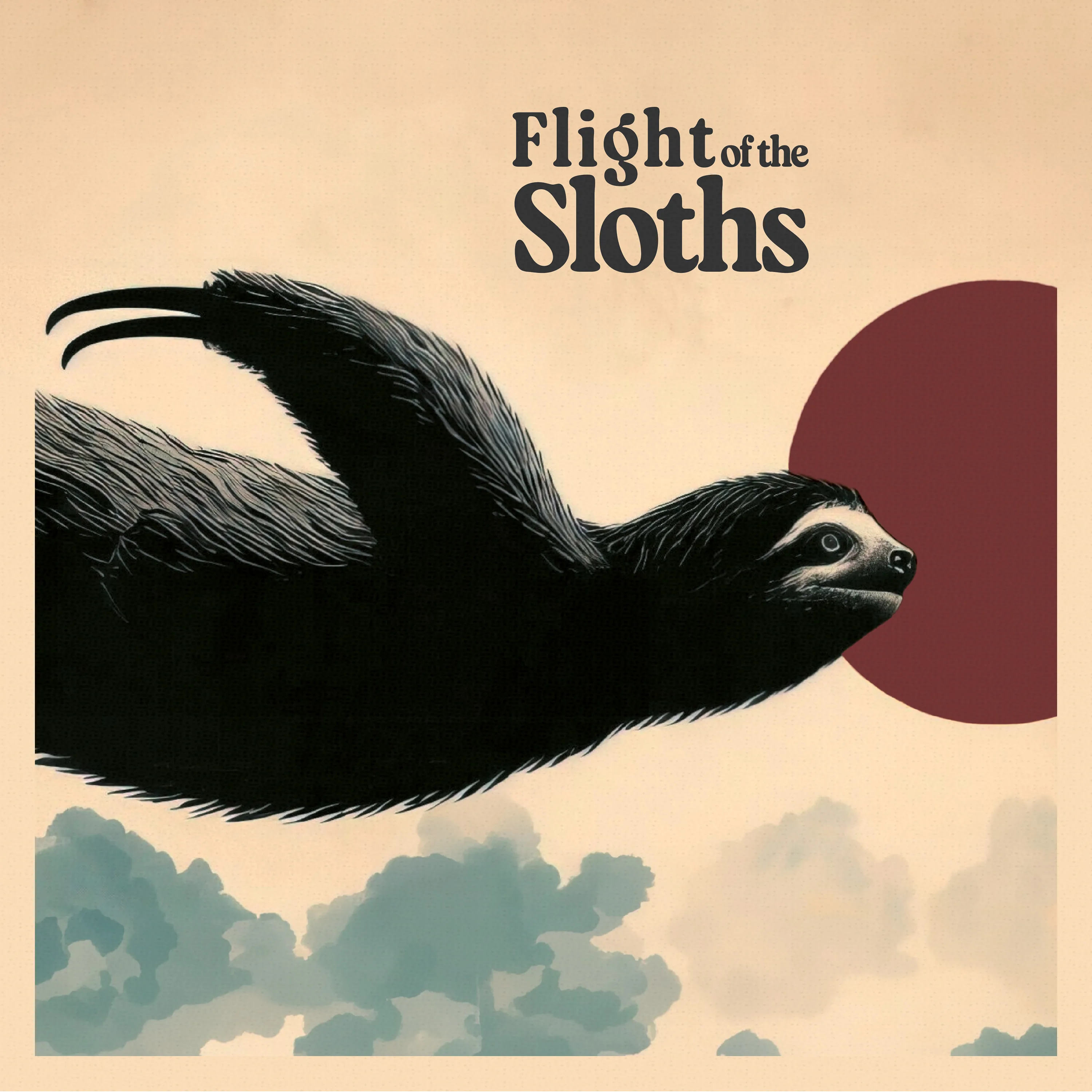Official album cover art for the release Flight of the Sloths by No Man’s Valley