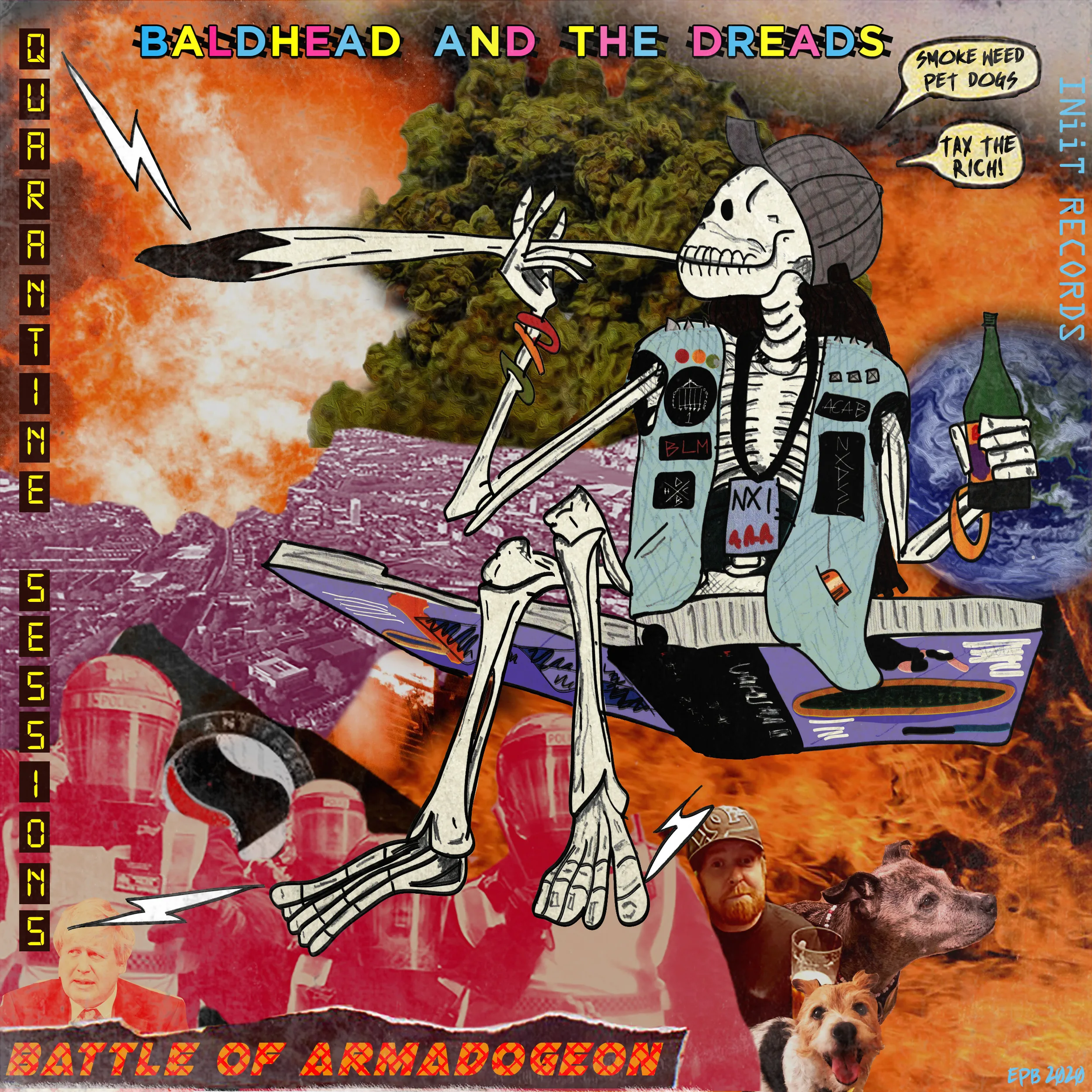 Official album cover art for the release Battle of Armadogeon (Quarantine Sessions) by Baldhead