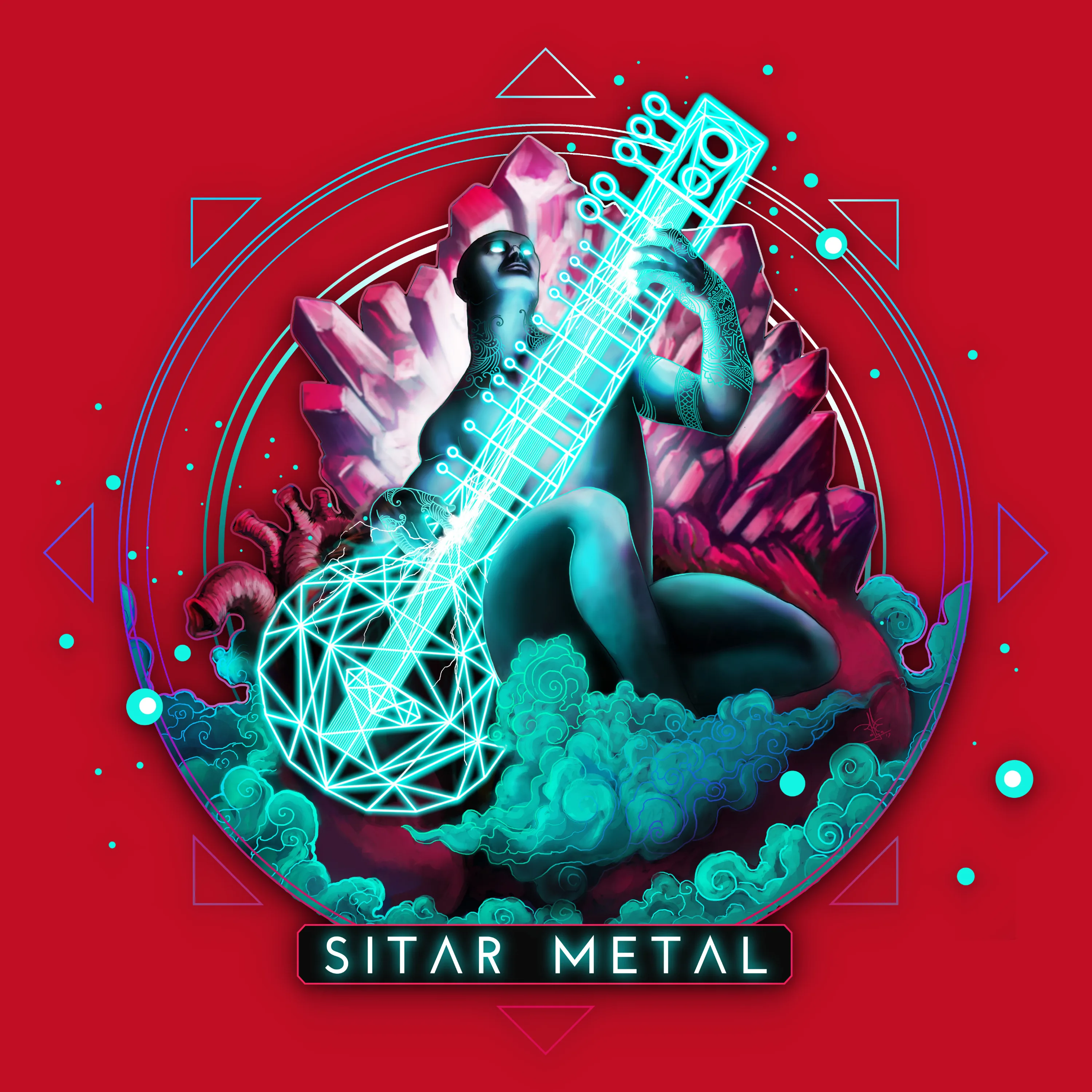Official album cover art for the release Sitar Metal by Sitar Metal