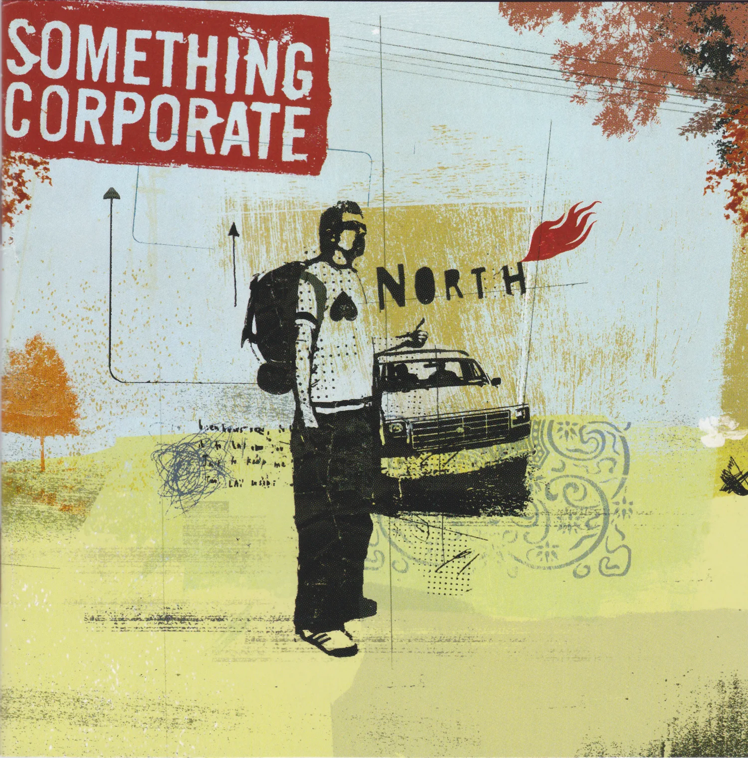 Official album cover art for the release North by Something Corporate