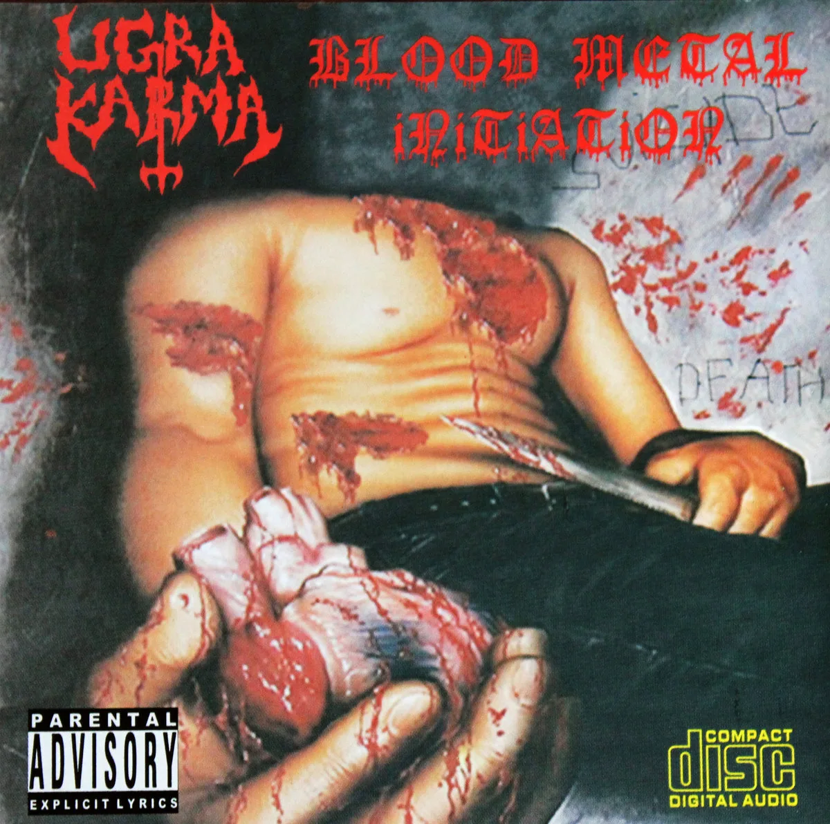 Official album cover art for the release Blood Metal Initiation by Ugra Karma