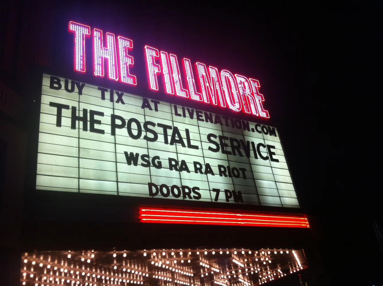 Official album cover art for the release 2013-06-11 Fillmore, Detroit, Michigan by The Postal Service