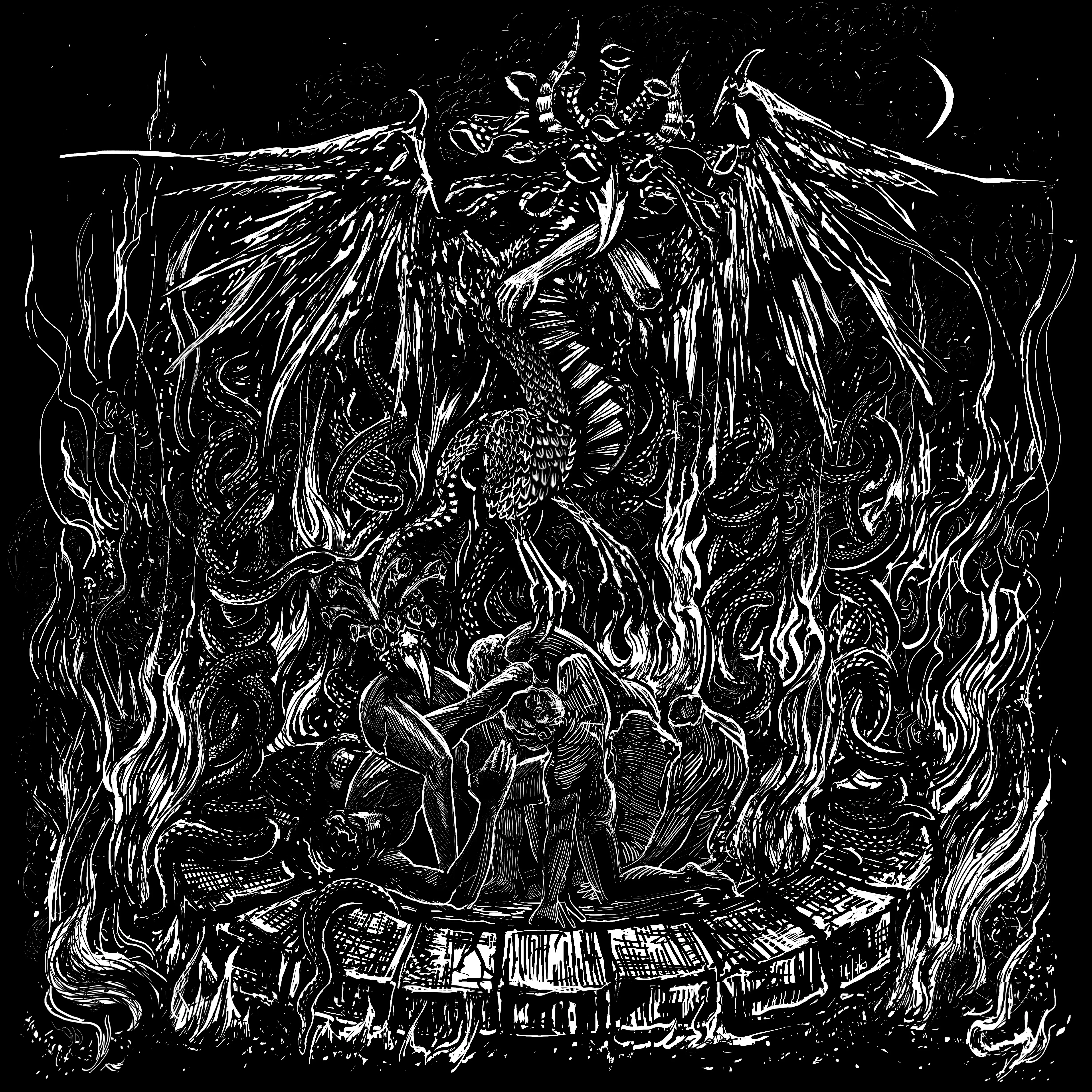 Official album cover art for the release Aischrolatreia by Diabolic Oath