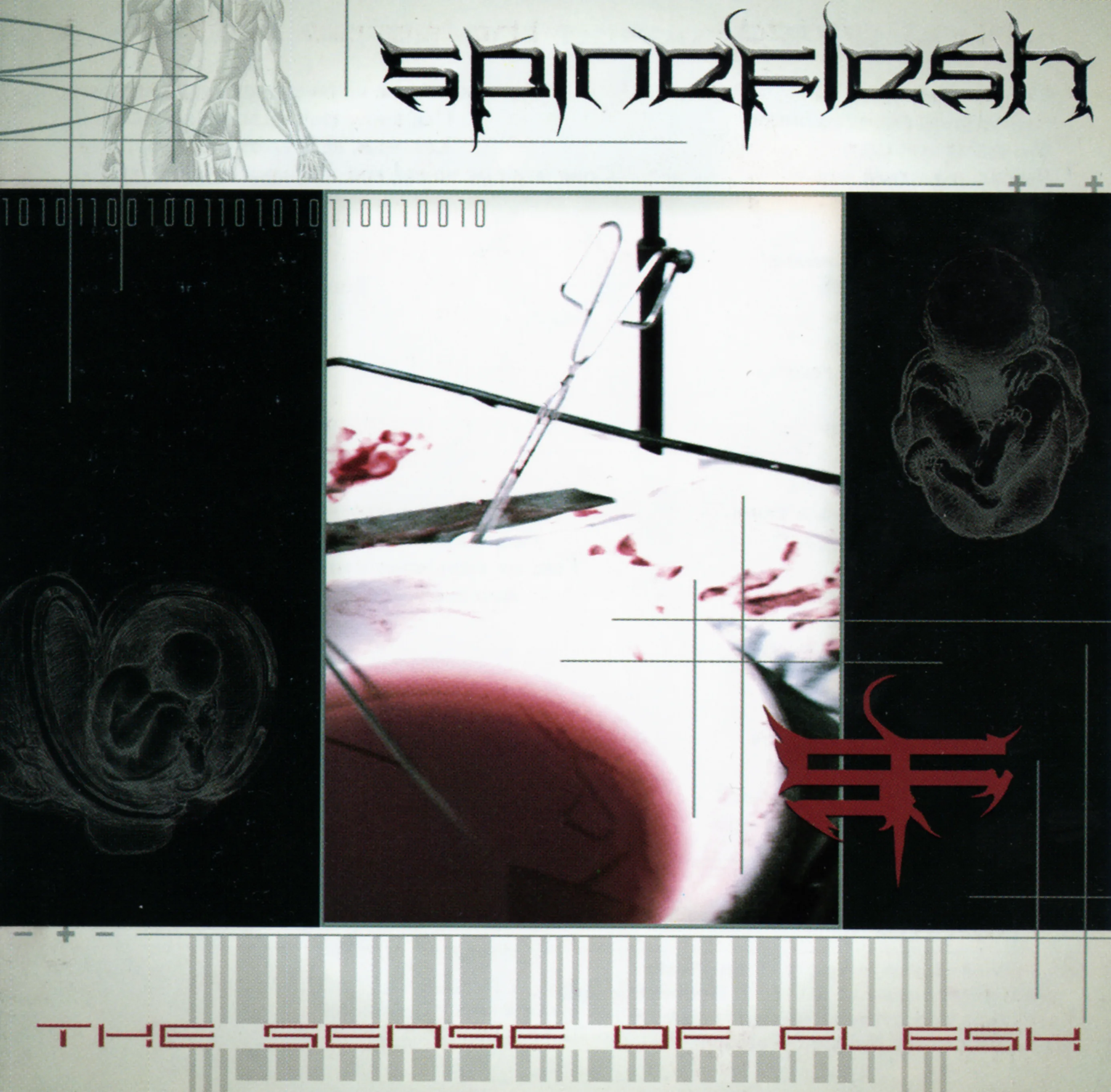 Official album cover art for the release The Sense of Flesh by Spineflesh