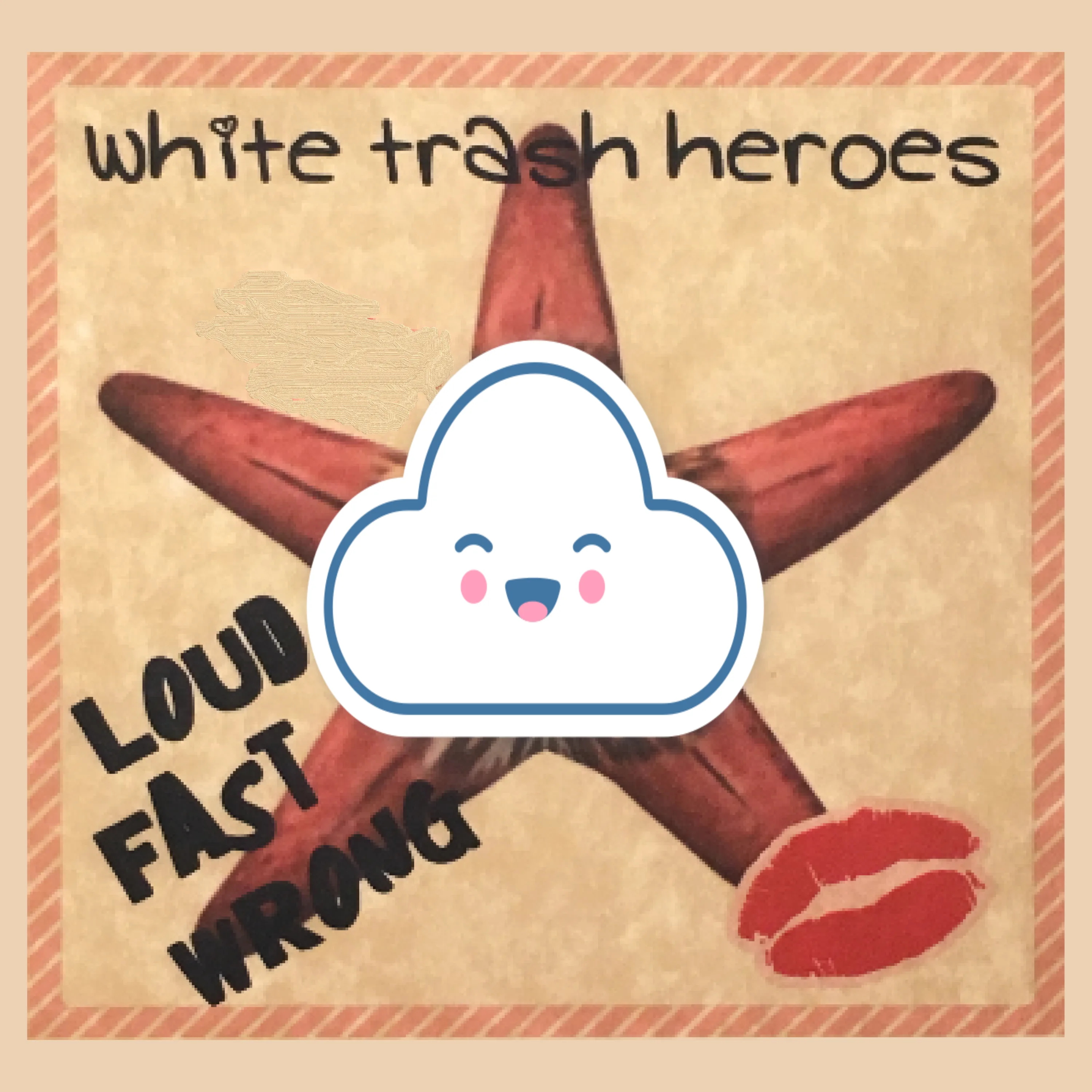 Official album cover art for the release Loud Fast Wrong by White Trash Heroes