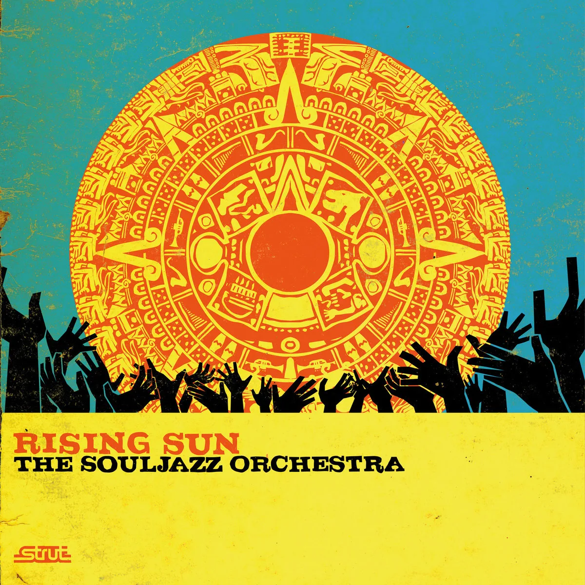 Official album cover art for the release Rising Sun by The Souljazz Orchestra