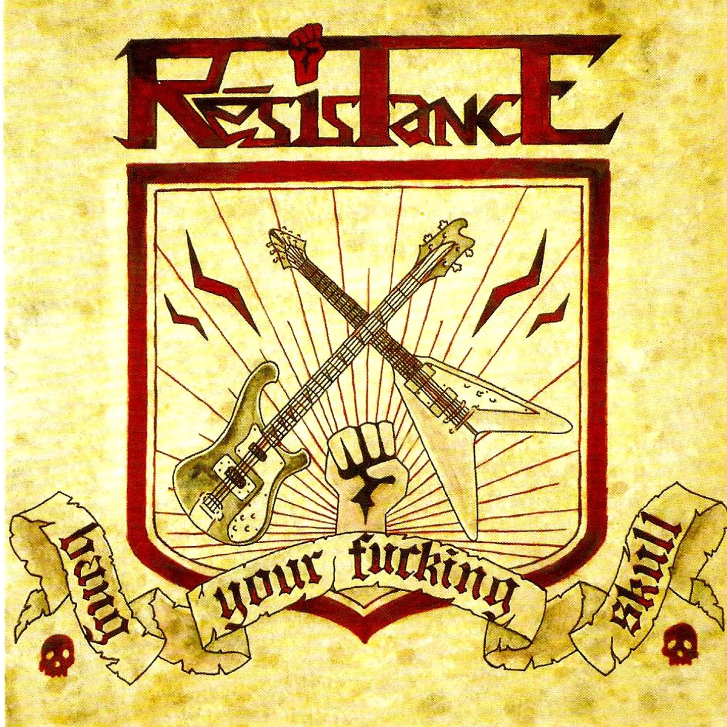 Official album cover art for the release Bang Your Fucking Skull by Résistance
