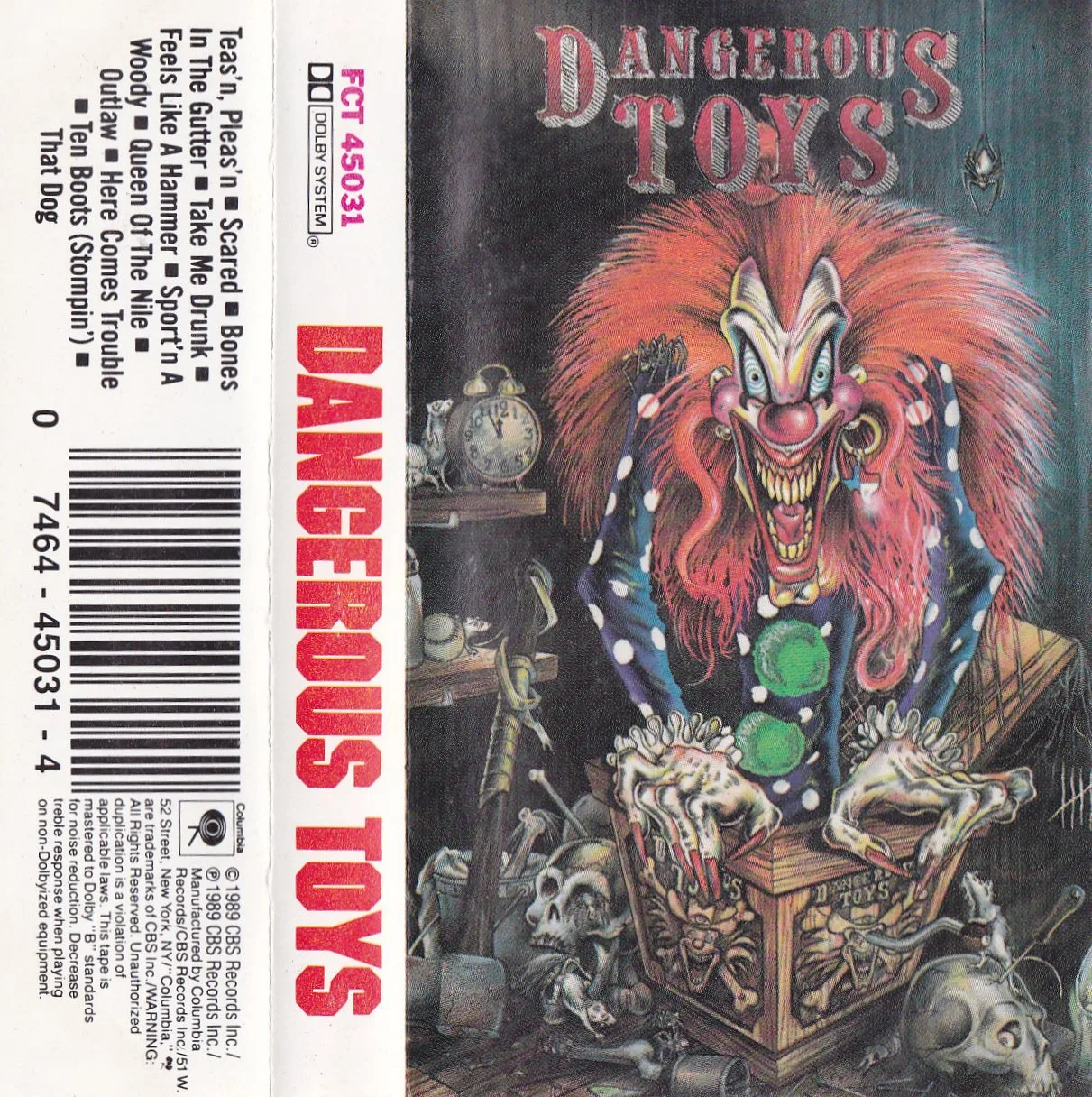 Official album cover art for the release Dangerous Toys by Dangerous Toys