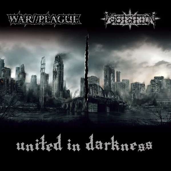Official album cover art for the release United in Darkness by War//Plague