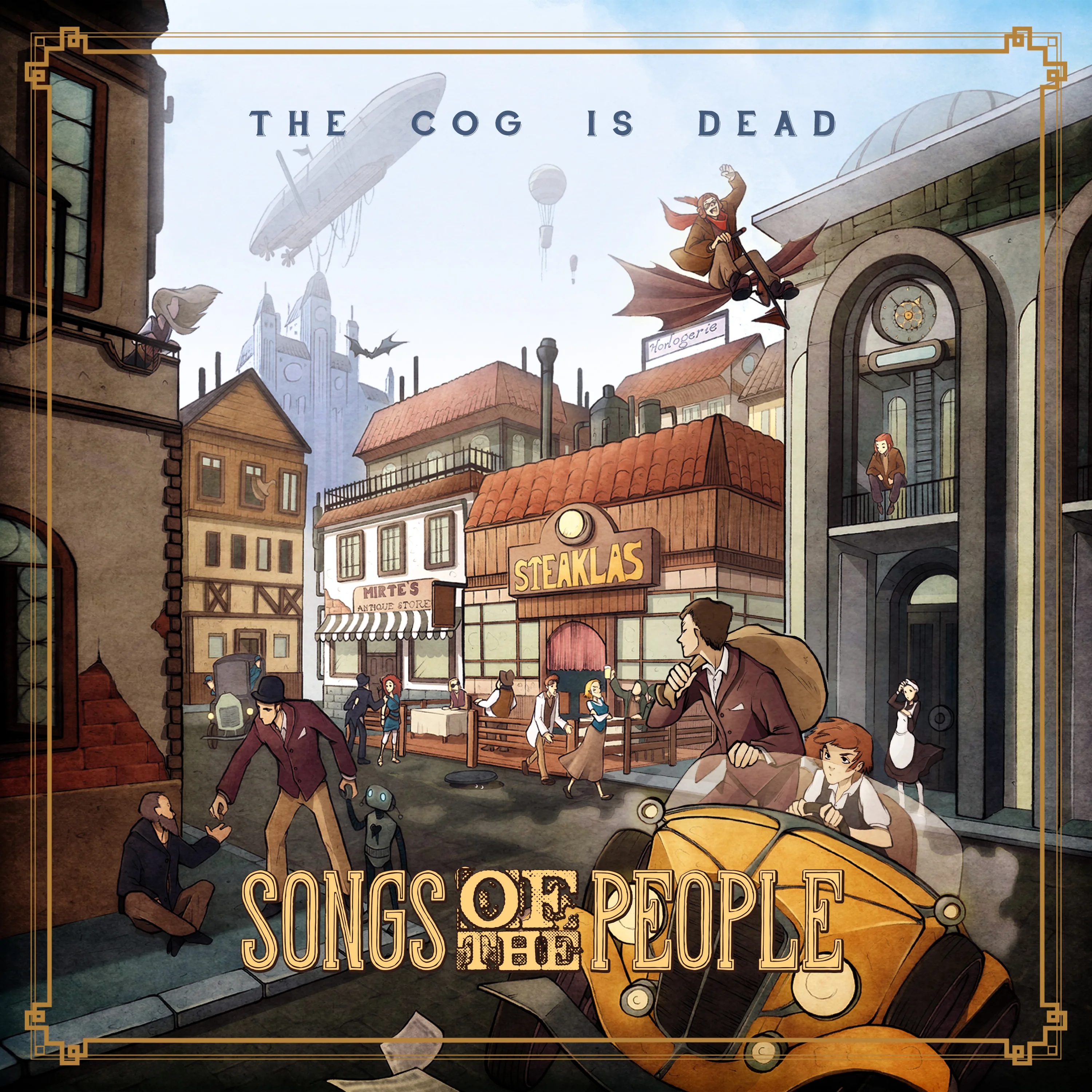 Official album cover art for the release Songs of the People by The Cog Is Dead