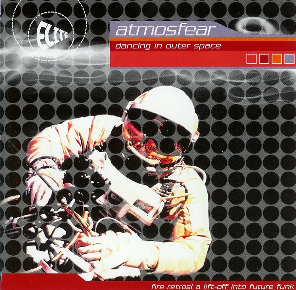 Official album cover art for the release Dancing in Outer Space:: A Lift-Off Into Future Funk by Atmosfear