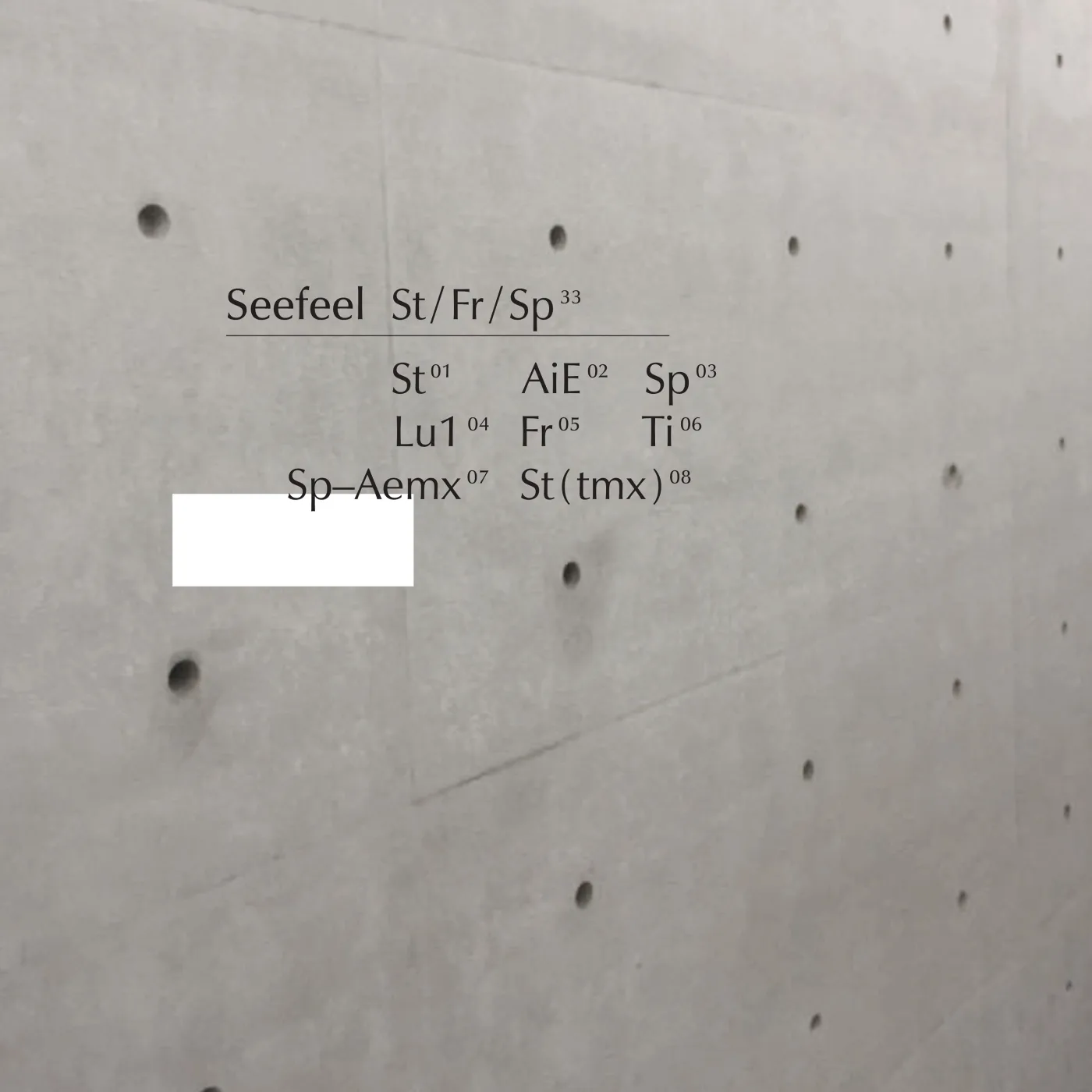 Official album cover art for the release St / Fr / Sp by Seefeel