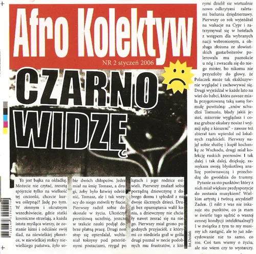 Official album cover art for the release Czarno widzę by Afro Kolektyw