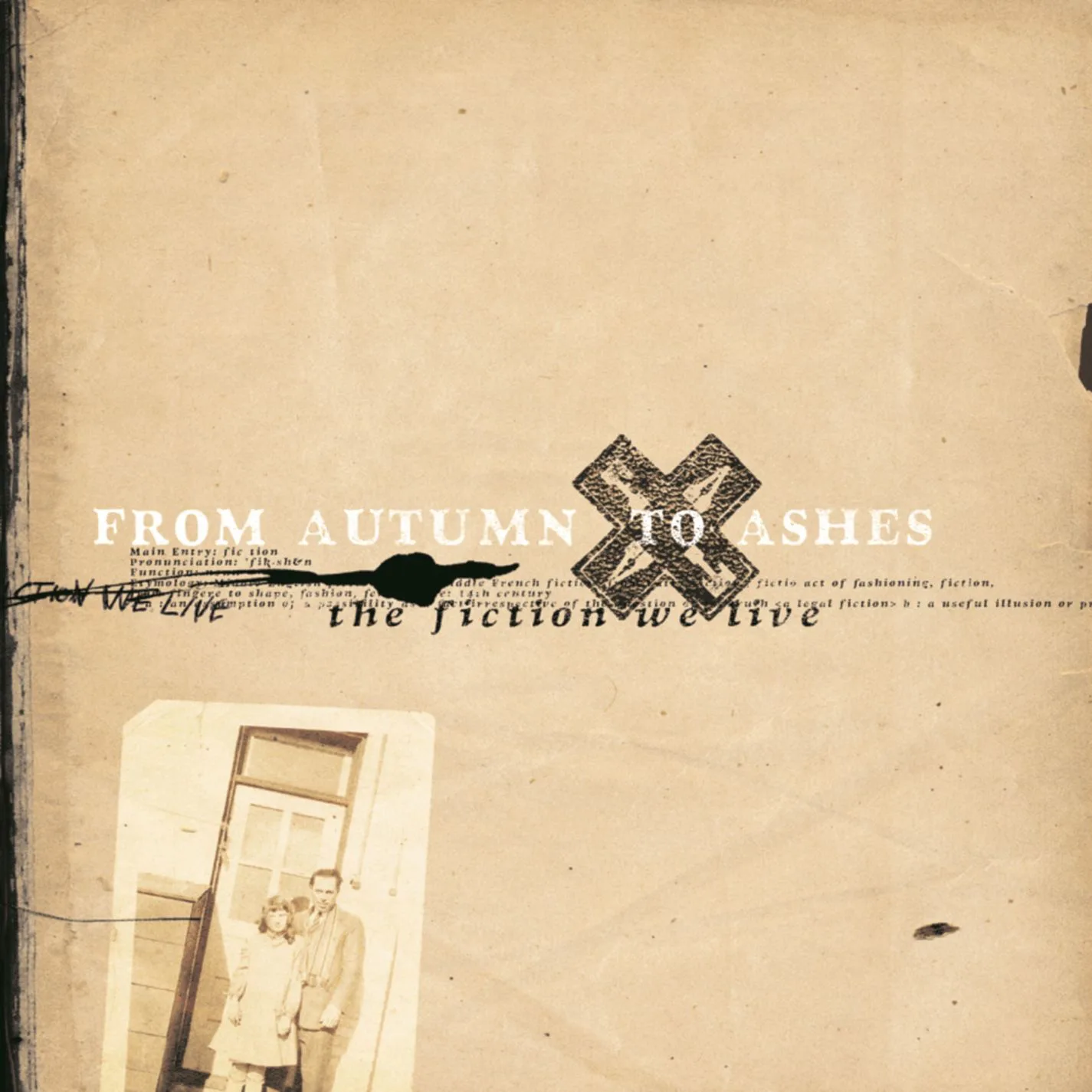Official album cover art for the release The Fiction We Live by From Autumn to Ashes