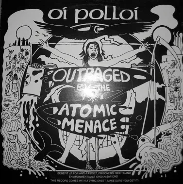 Official album cover art for the release Outraged by the Atomic Menace by Oi Polloi