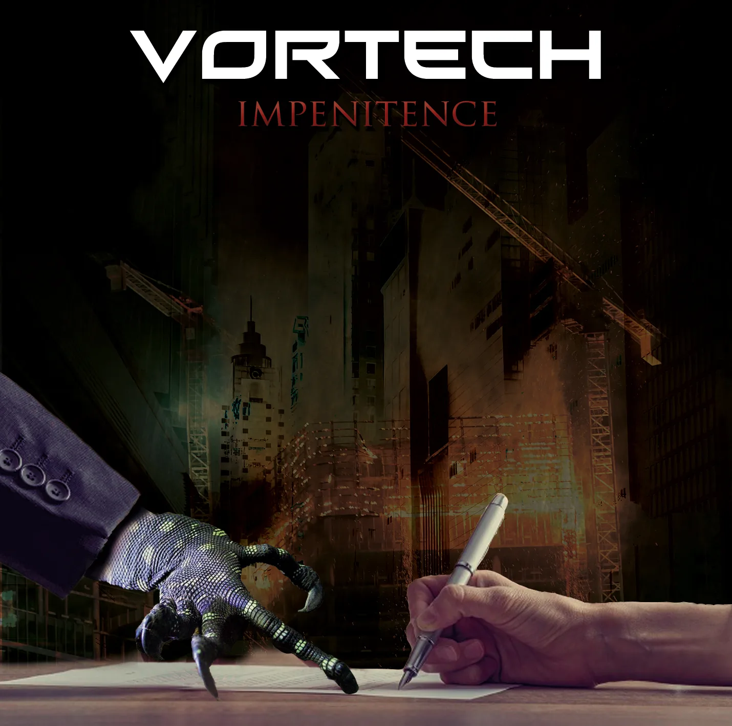 Official album cover art for the release Impenitence by Vortech