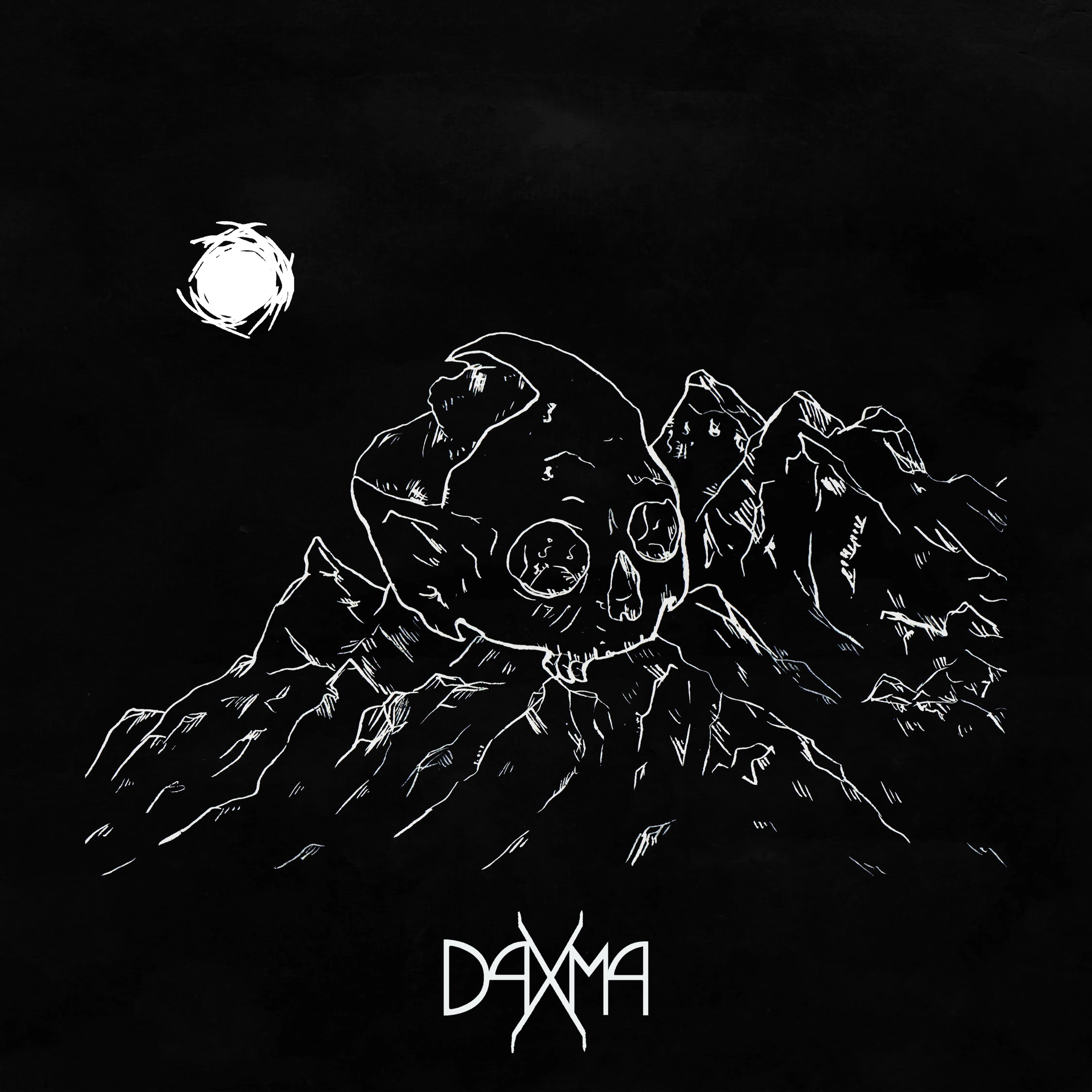 Official album cover artwork for The Head Which Becomes the Skull by Daxma