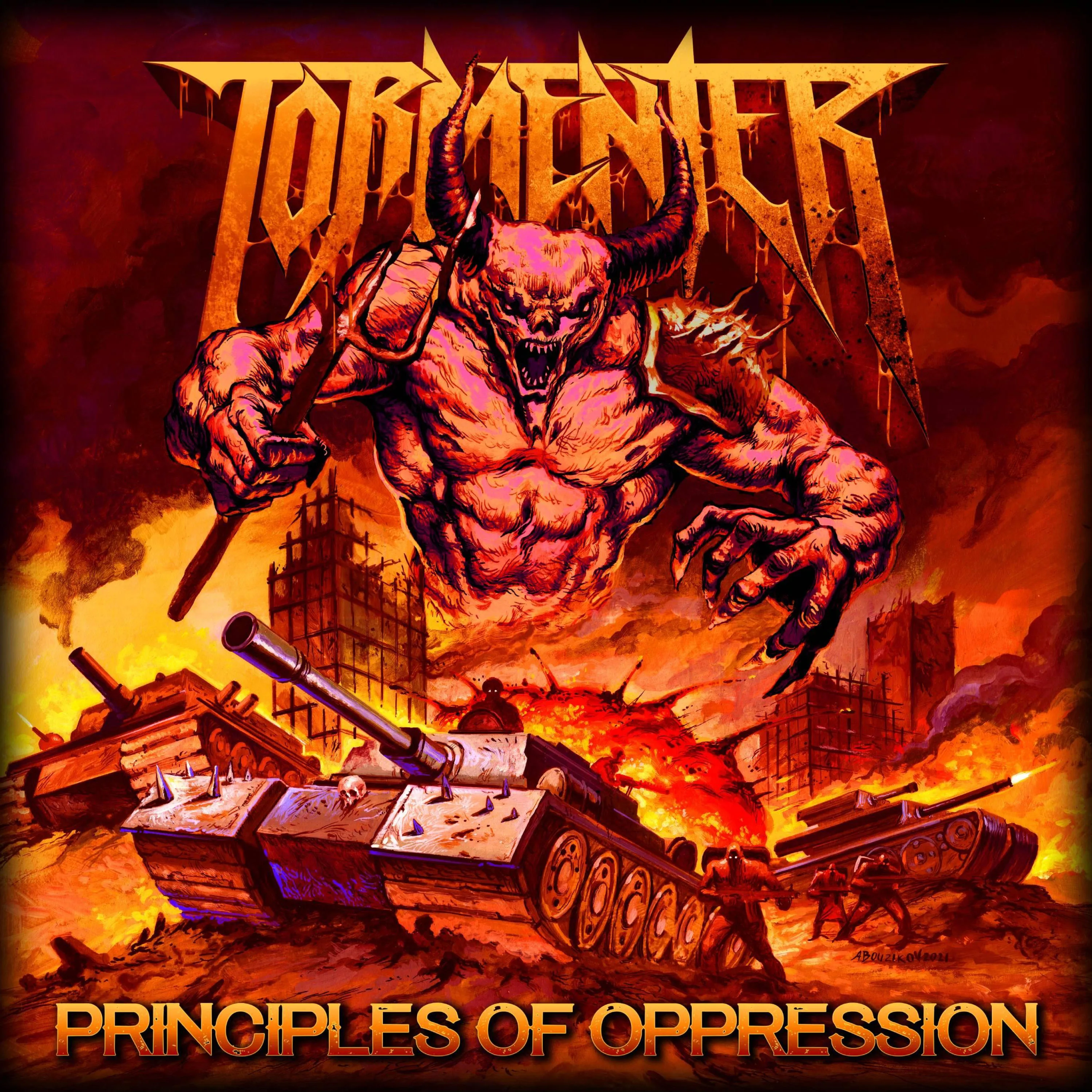 Official album cover art for the release Principles of Oppression by Tormenter
