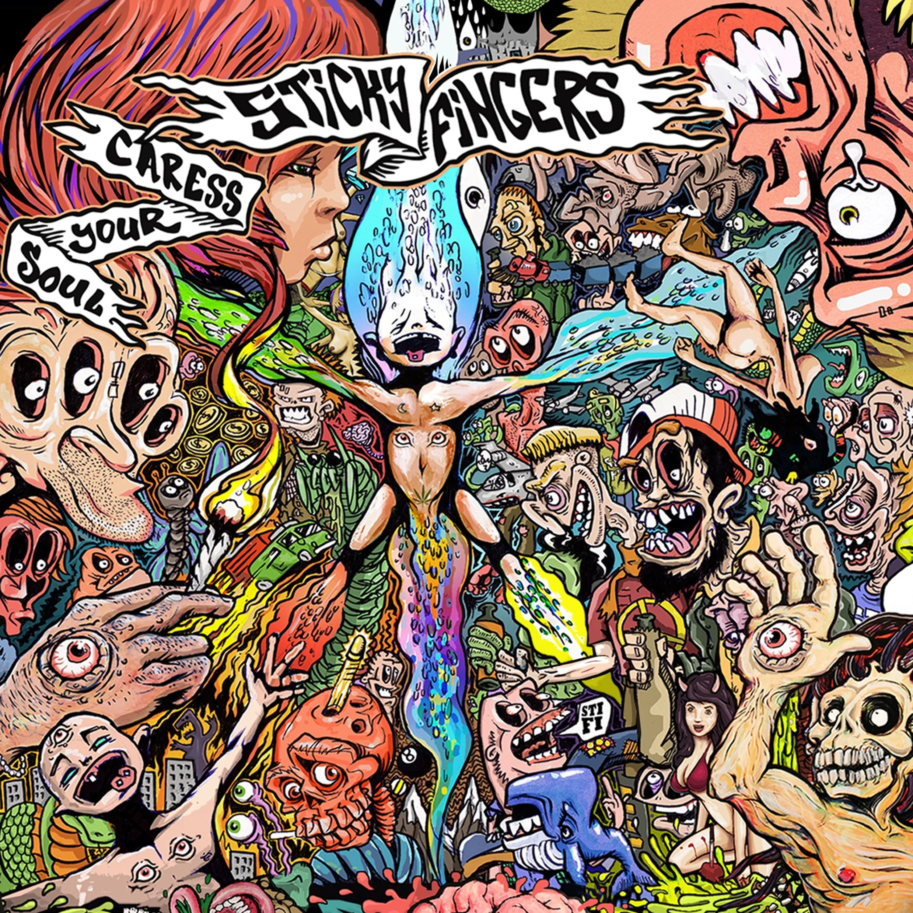 Official album cover art for the release Caress Your Soul by Sticky Fingers
