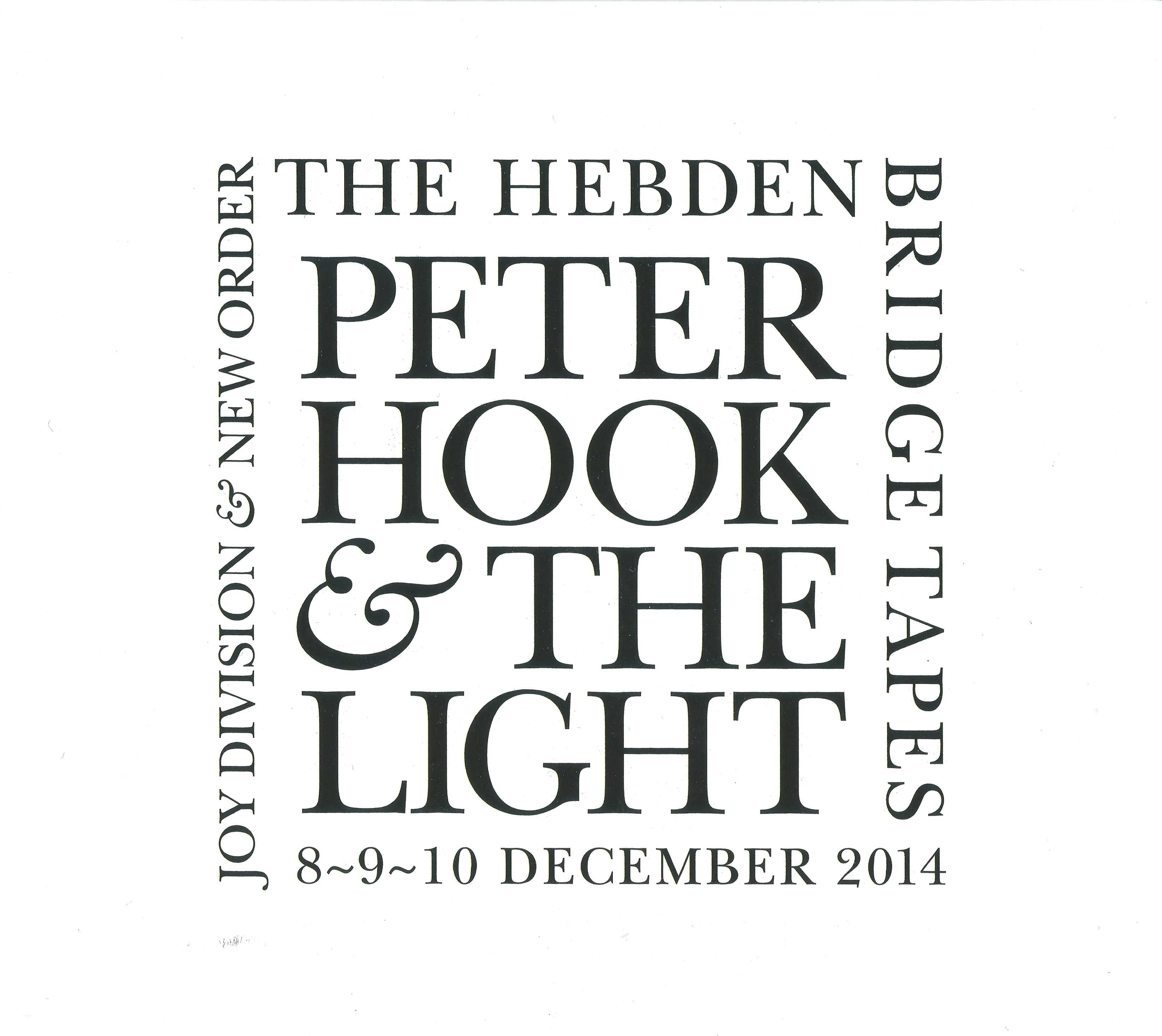 Official album cover artwork for The Hebden Bridge Tapes by Peter Hook & the Light