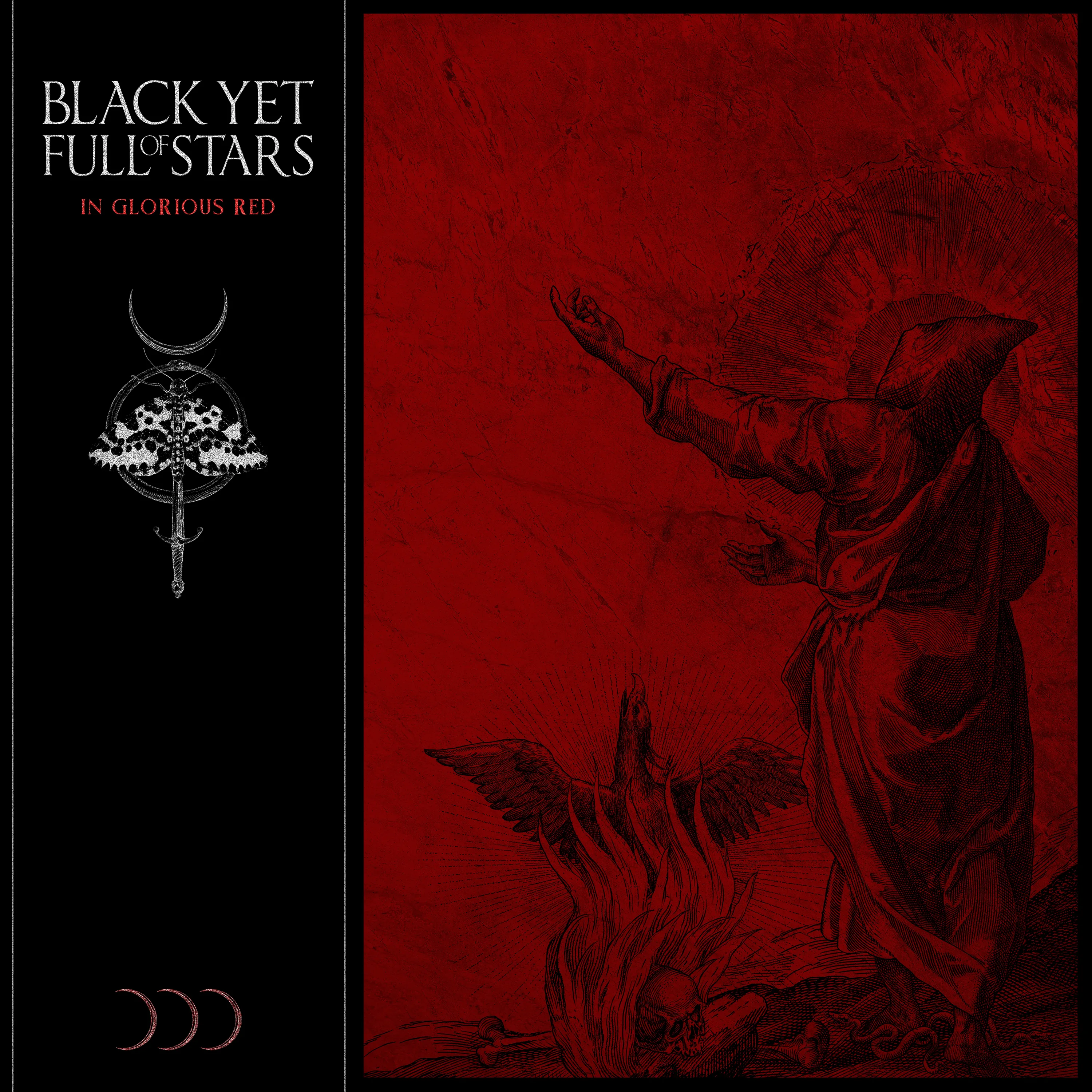 Official album cover art for the release In Glorious Red by Black Yet Full of Stars