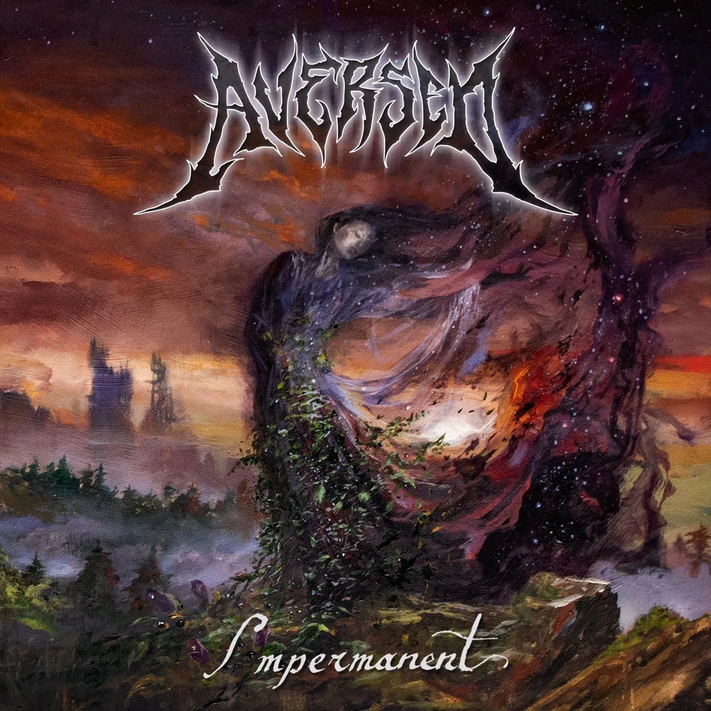 Official album cover art for the release Impermanent by Aversed