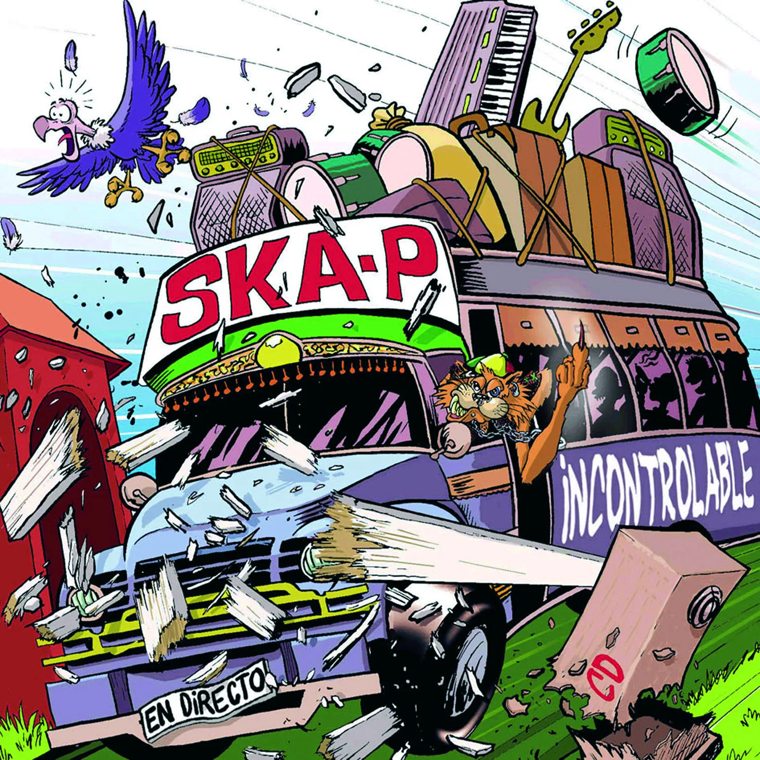 Official album cover art for the release Incontrolable * En directo by Ska-P