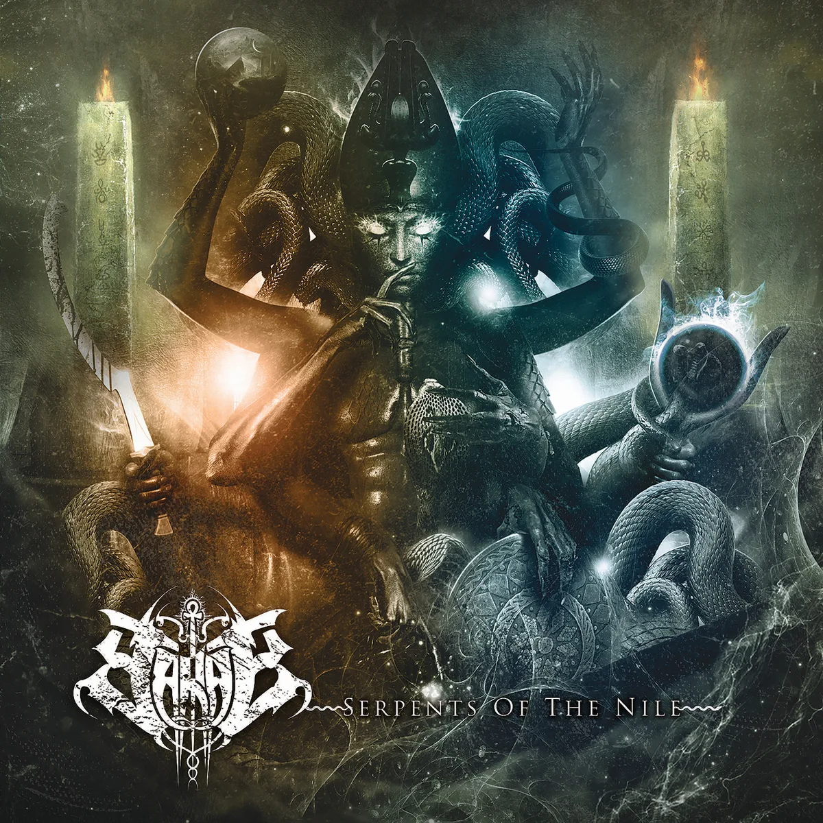 Official album cover art for the release Serpents of the Nile by Scarab