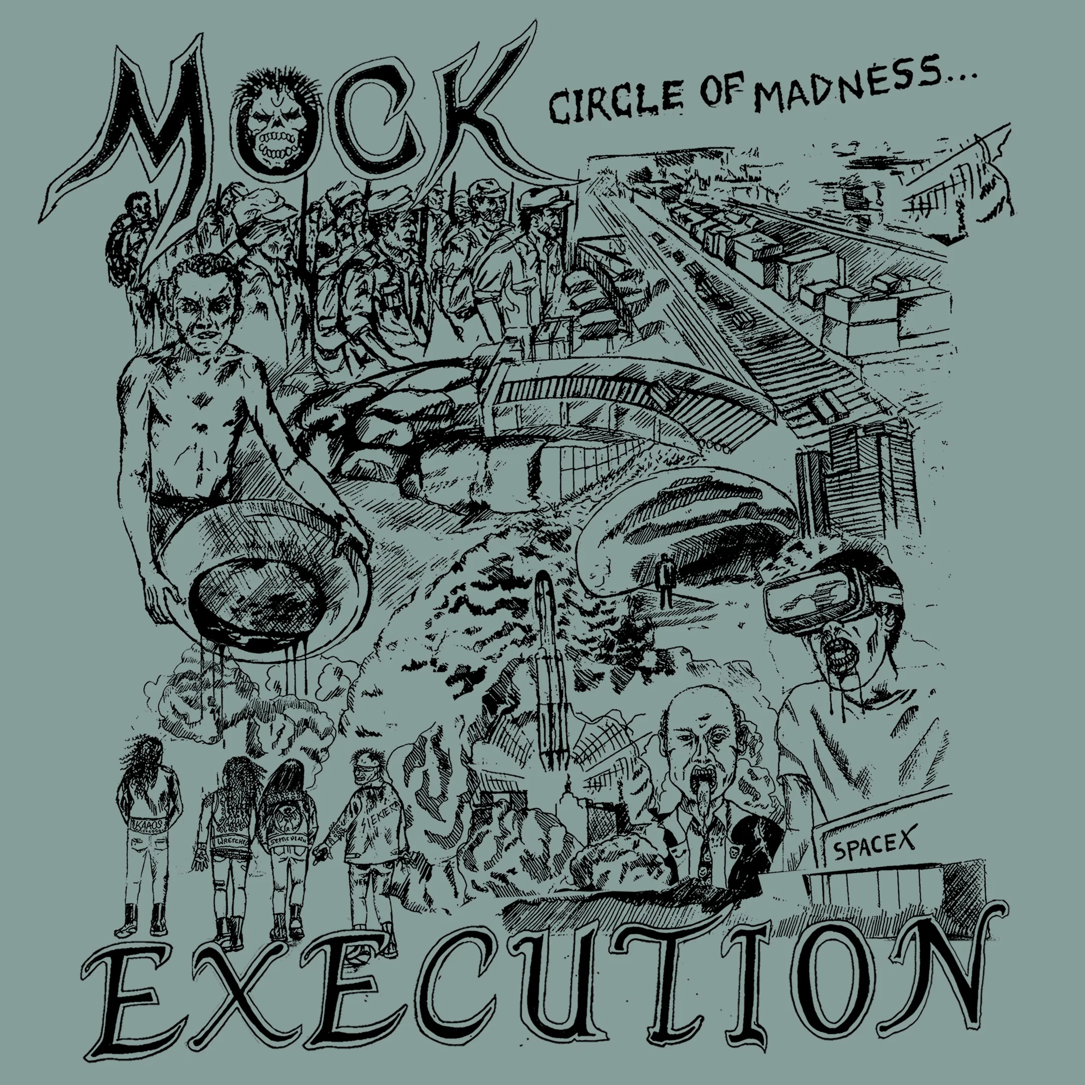 Official album cover art for the release Circle Of Madness by Mock Execution