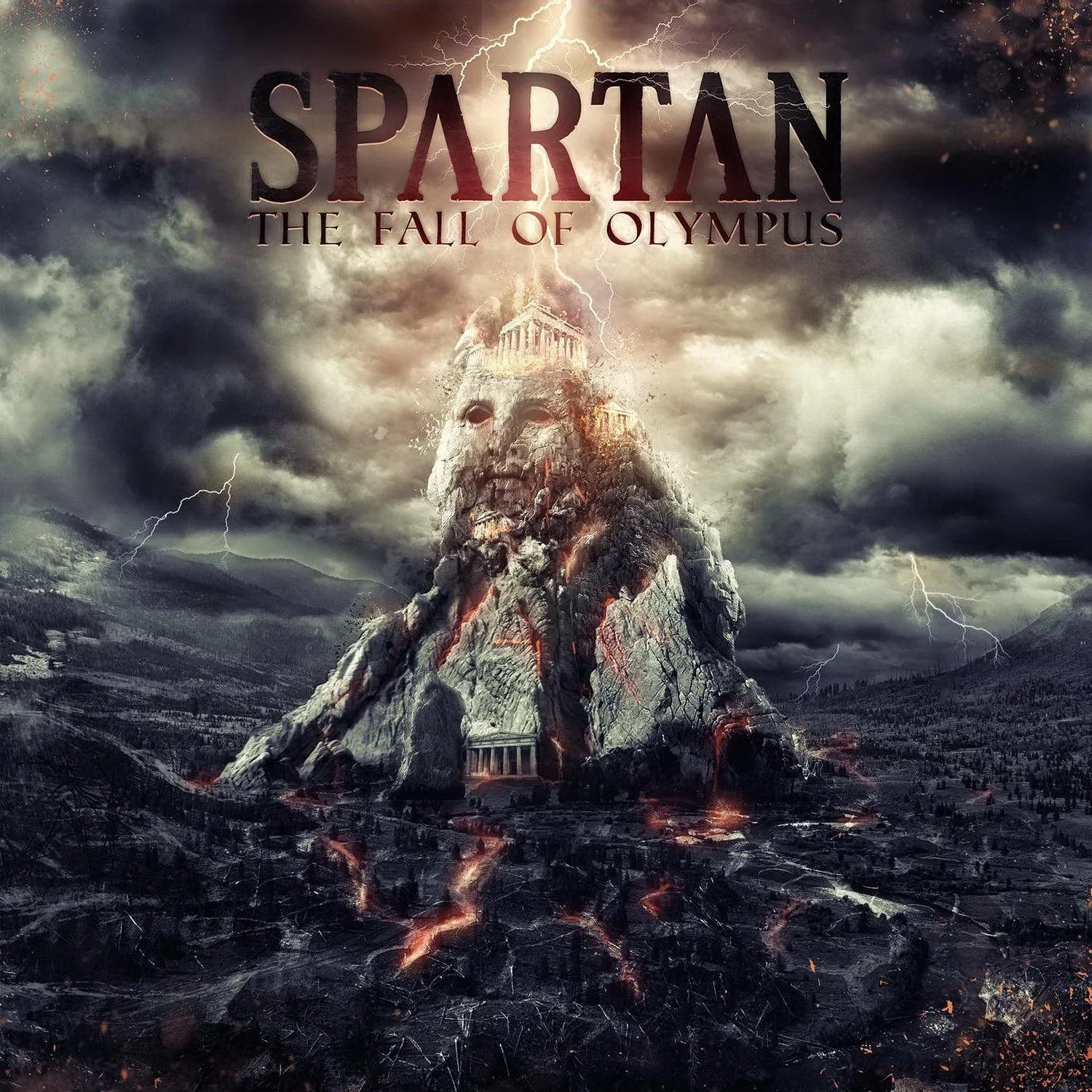 Official album cover art for the release The Fall of Olympus by Spartan