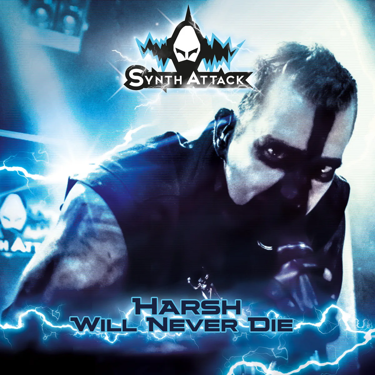 Official album cover art for the release Harsh Will Never Die by SynthAttack