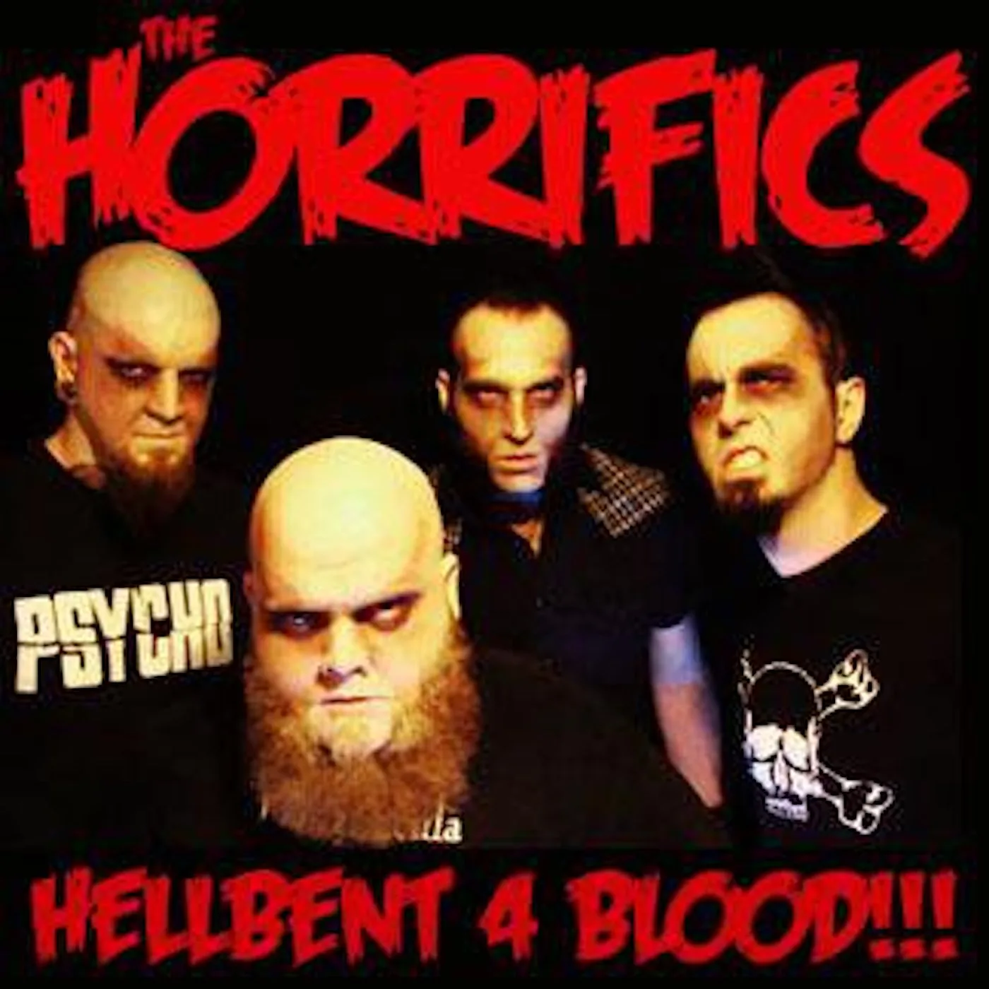 Official album cover art for the release HELLBENT 4 BLOOD!!! by The Horrifics