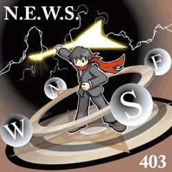 Official album cover art for the release N.E.W.S. by 403