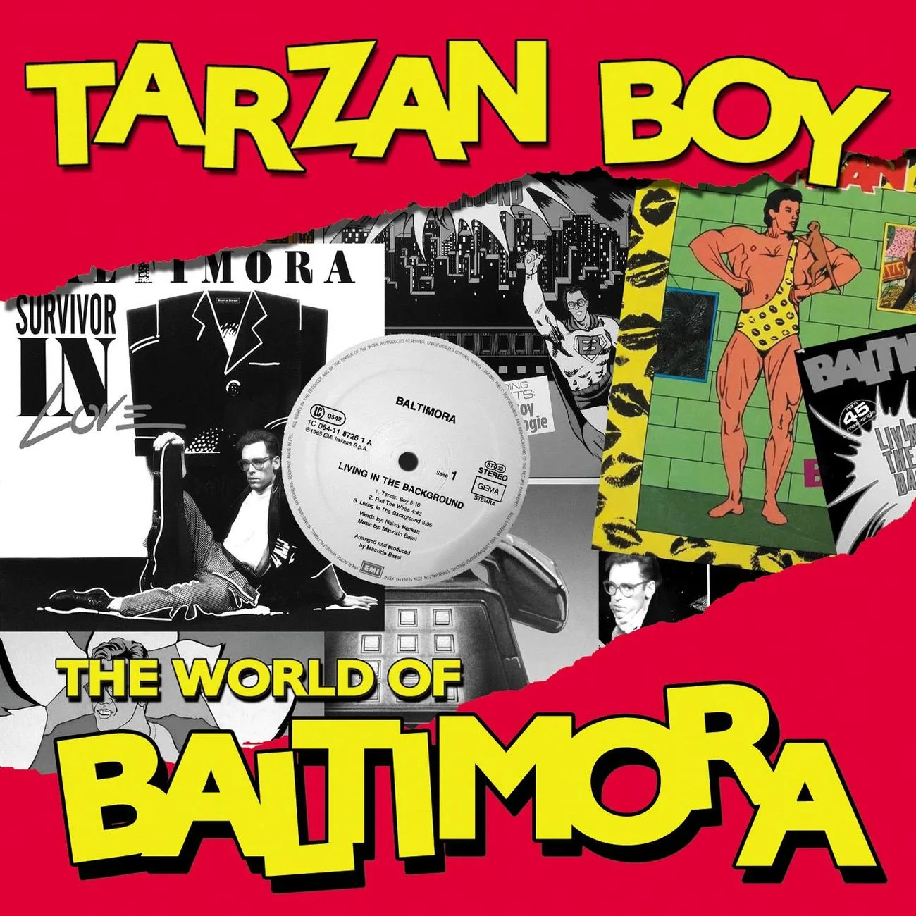 Official album cover art for the release Tarzan Boy: The World of Baltimora by Baltimora