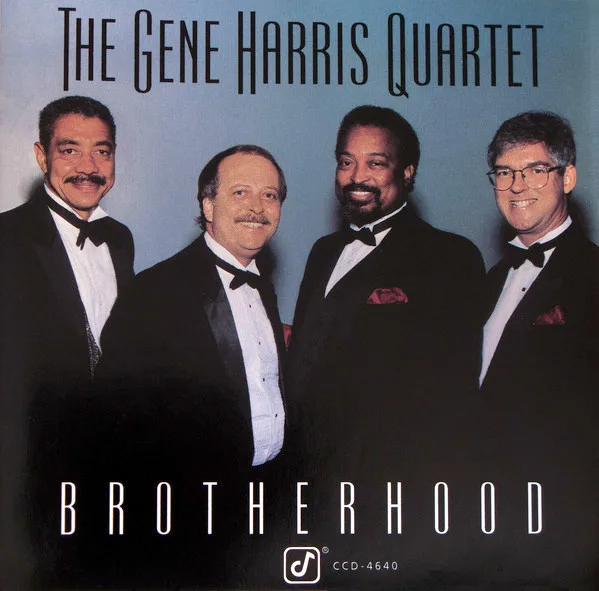 Official album cover art for the release Brotherhood by The Gene Harris Quartet