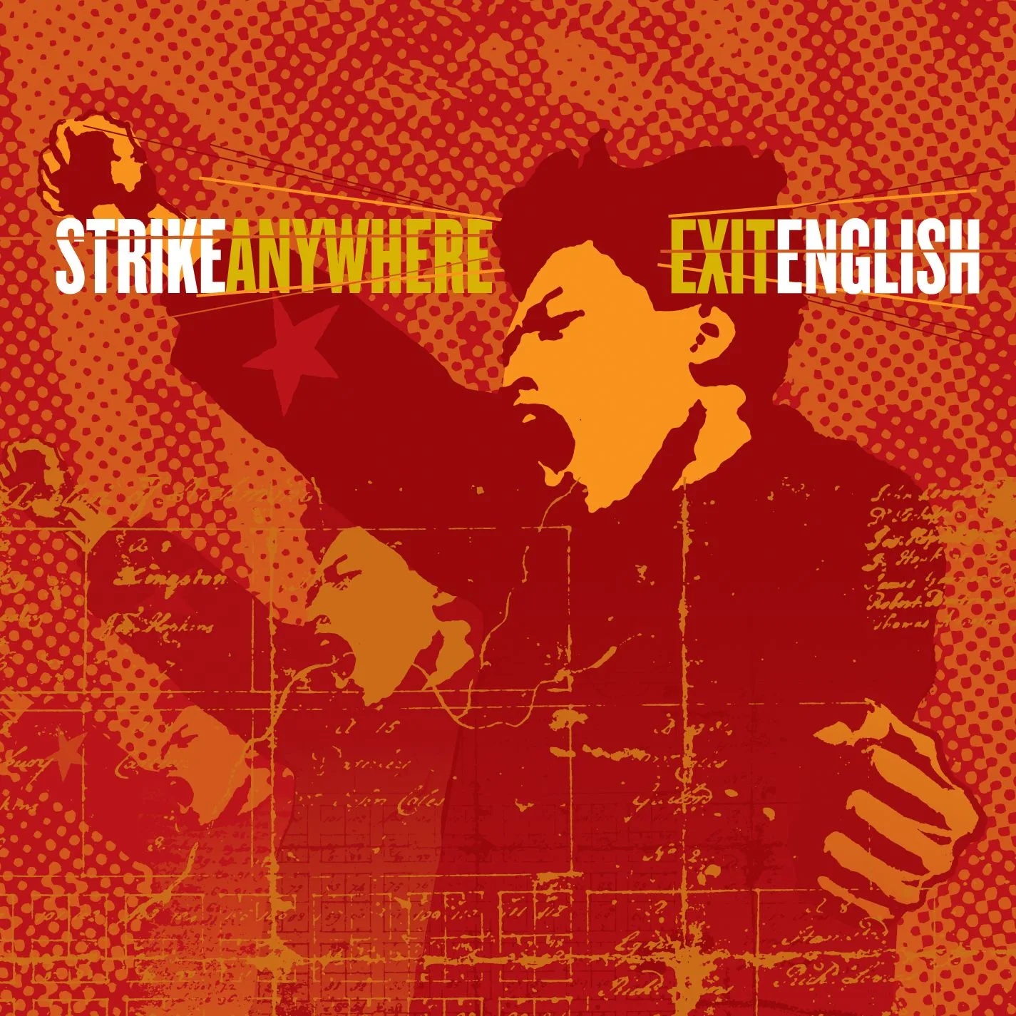 Official album cover art for the release Exit English by Strike Anywhere