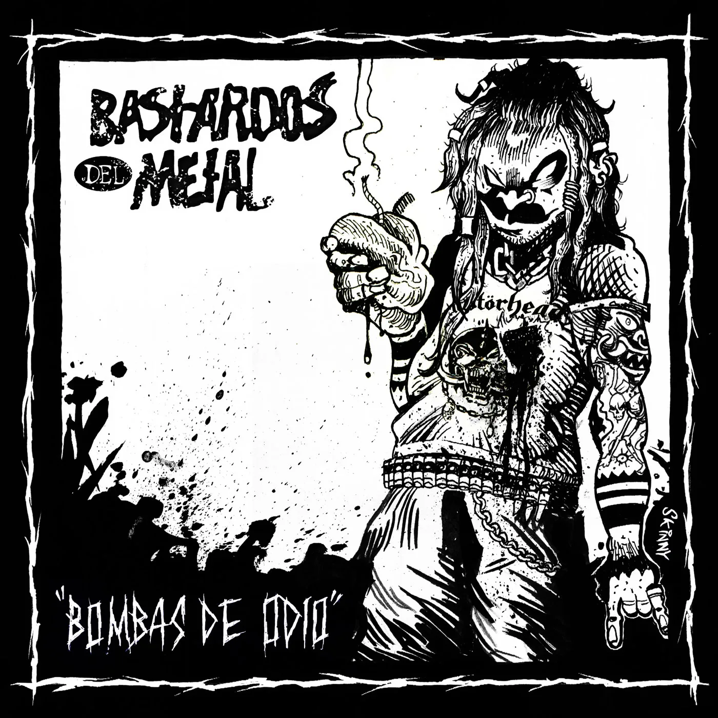 Official album cover art for the release BOMBAS DE ODIO by Bastardos del Metal