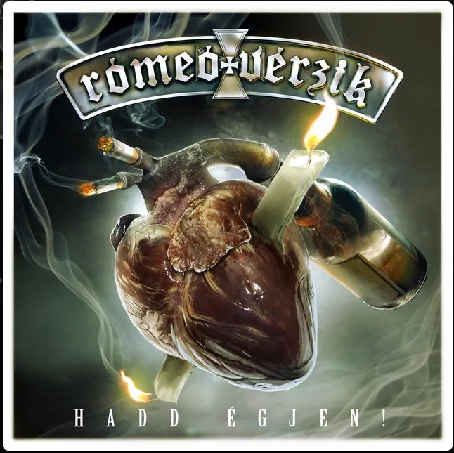 Official album cover art for the release Hadd égjen! by Rómeó vérzik