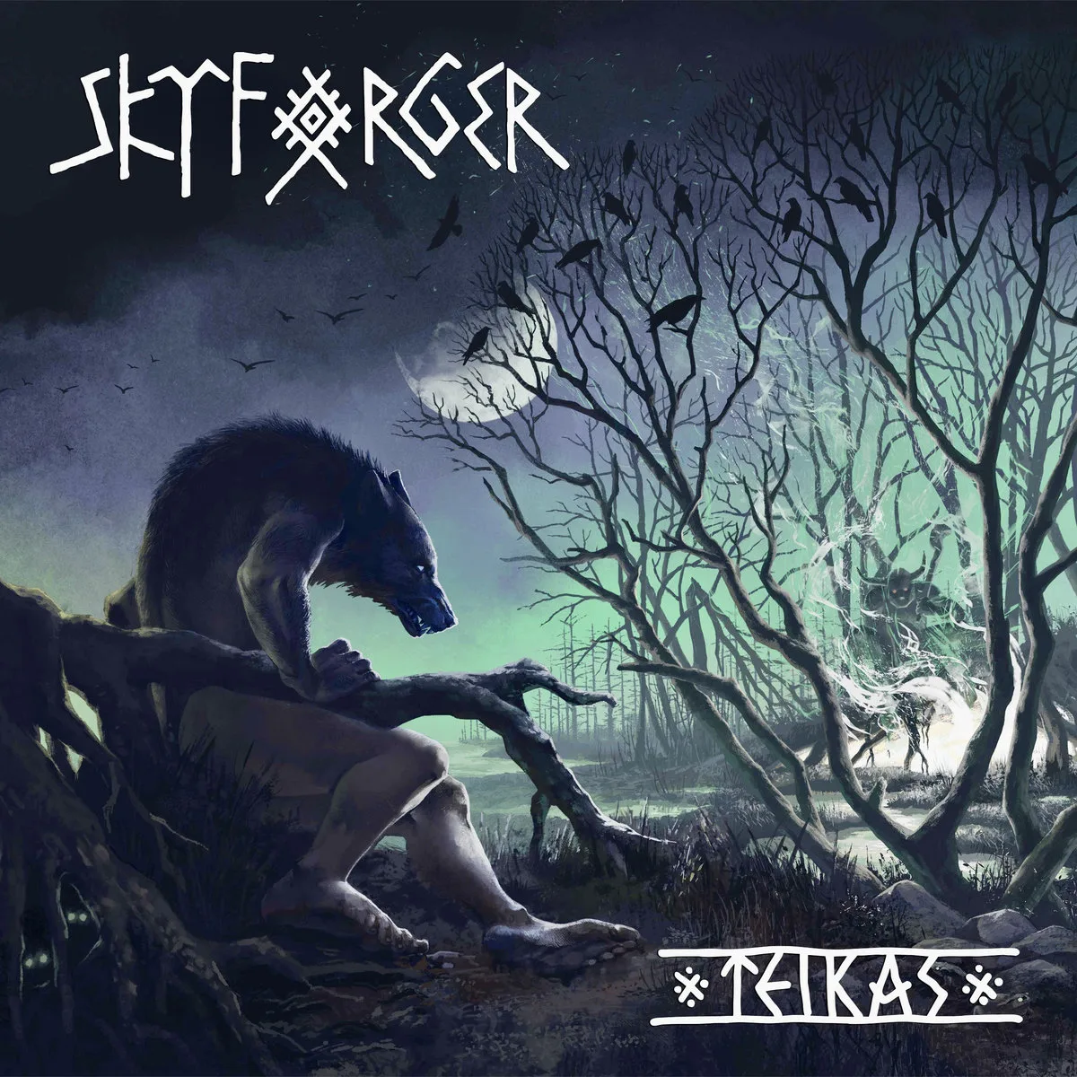 Official album cover art for the release Teikas by Skyforger