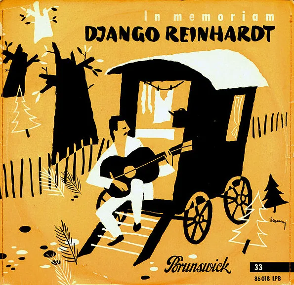 Official album cover art for the release In Memoriam Django Reinhardt by Quintette du Hot Club de France