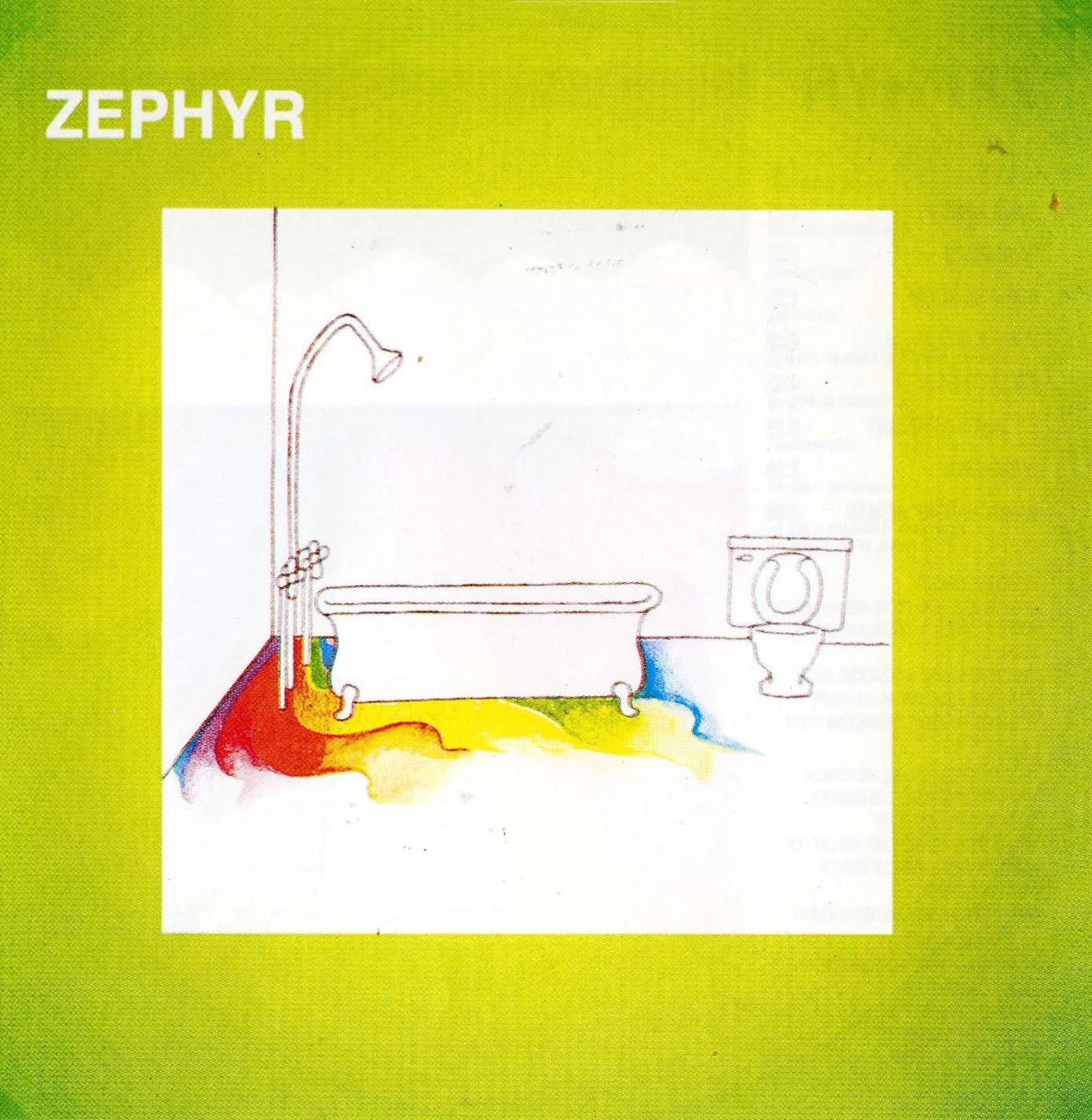 Official album cover art for the release Zephyr by Zephyr