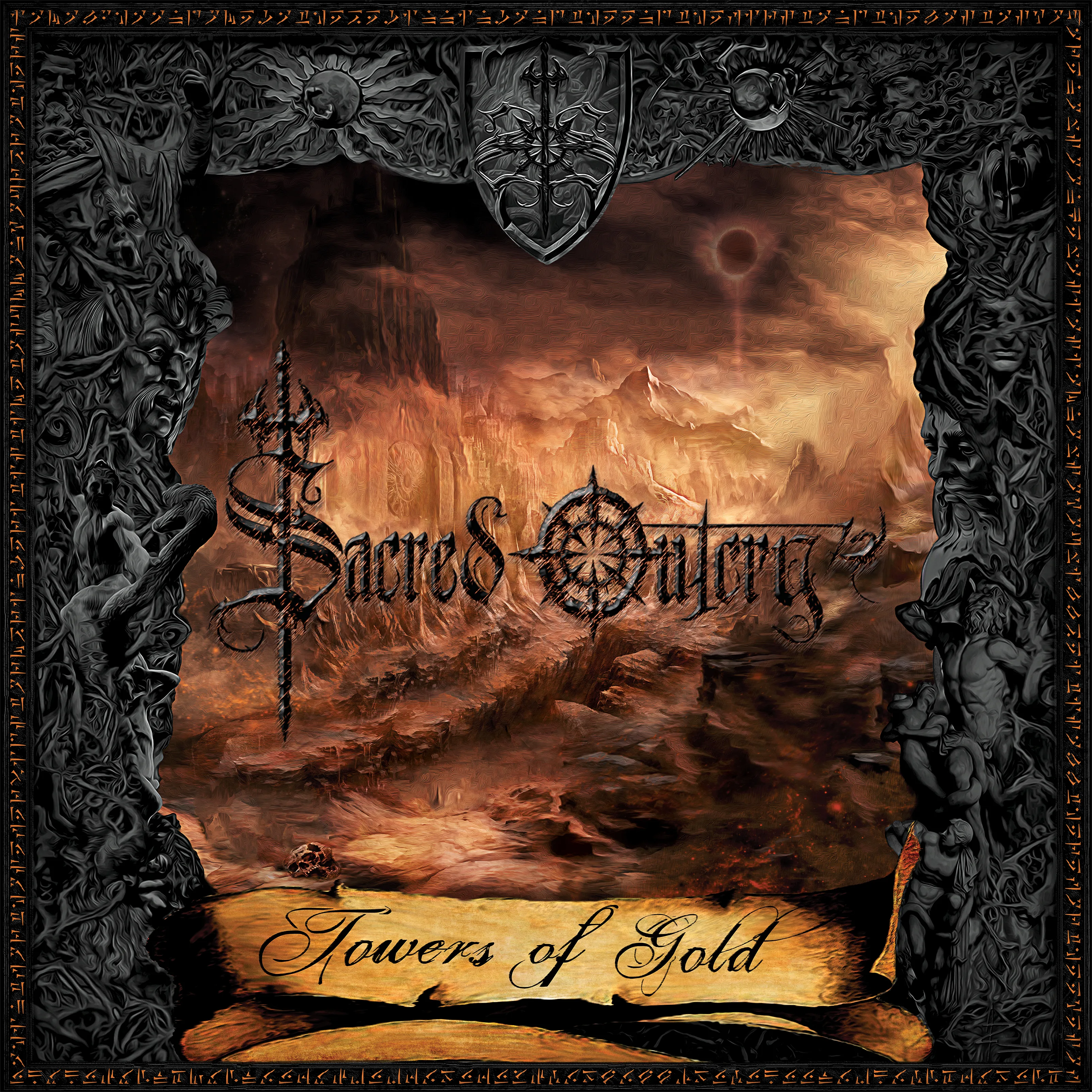 Official album cover art for the release Towers of Gold by Sacred Outcry