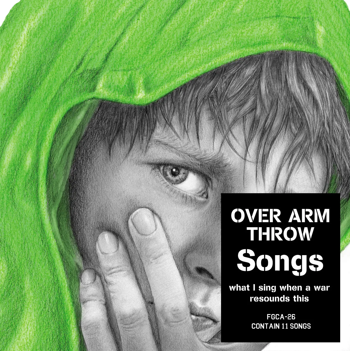 Official album cover art for the release Songs -What I Sing When A War Resounds This- by OVER ARM THROW