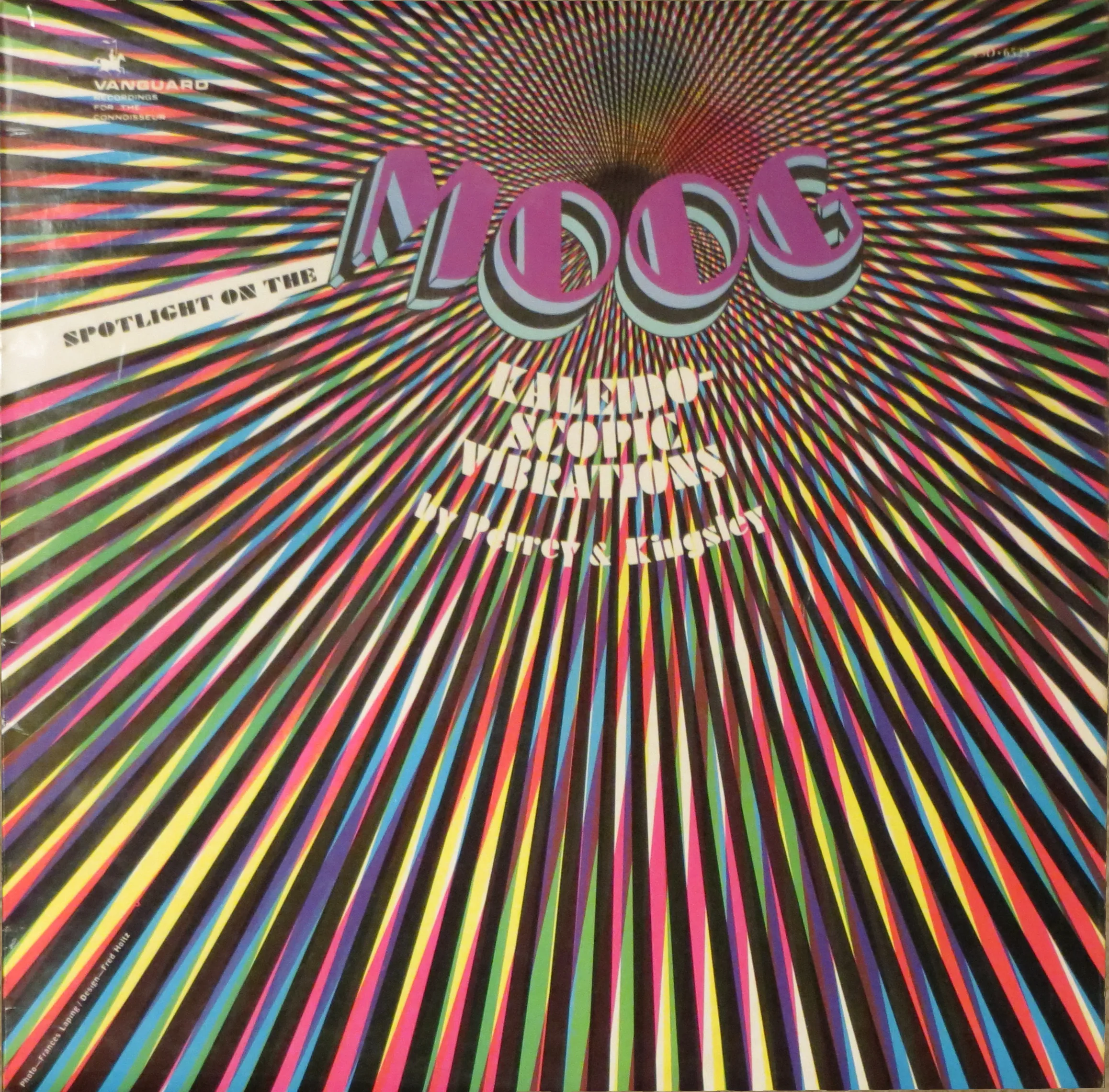 Official album cover art for the release Kaleidoscopic Vibrations: Spotlight on the Moog by Perrey & Kingsley