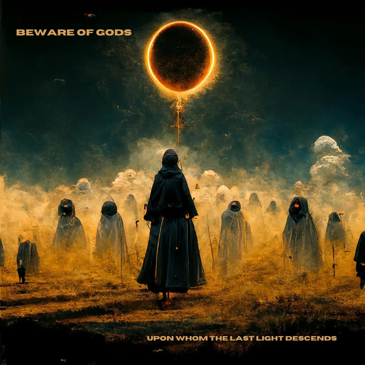 Official album cover art for the release Upon Whom the Last Light Descends by Beware of Gods