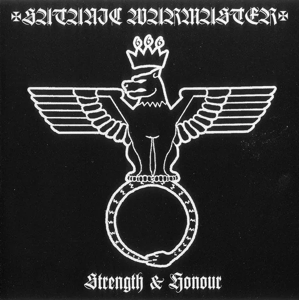 Official album cover art for the release Strength & Honour by Satanic Warmaster