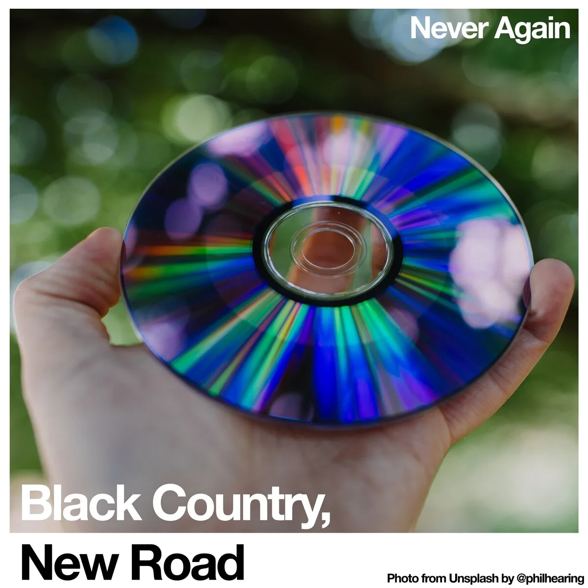 Official album cover art for the release Never Again by Black Country, New Road