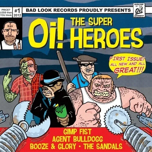 Official album cover art for the release Oi! The Super Heroes by Booze & Glory