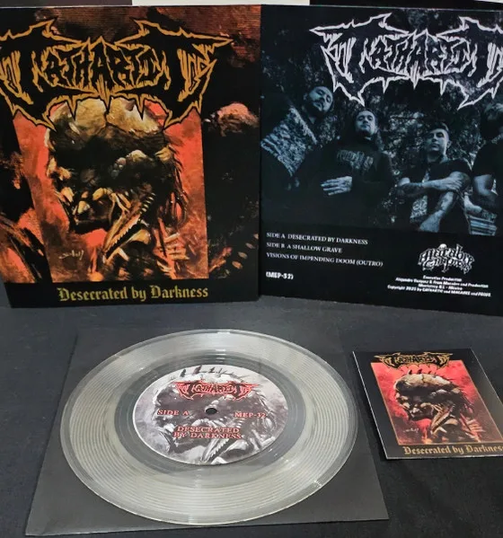 Official album cover art for the release Desecrated By Darkness by Cathartic